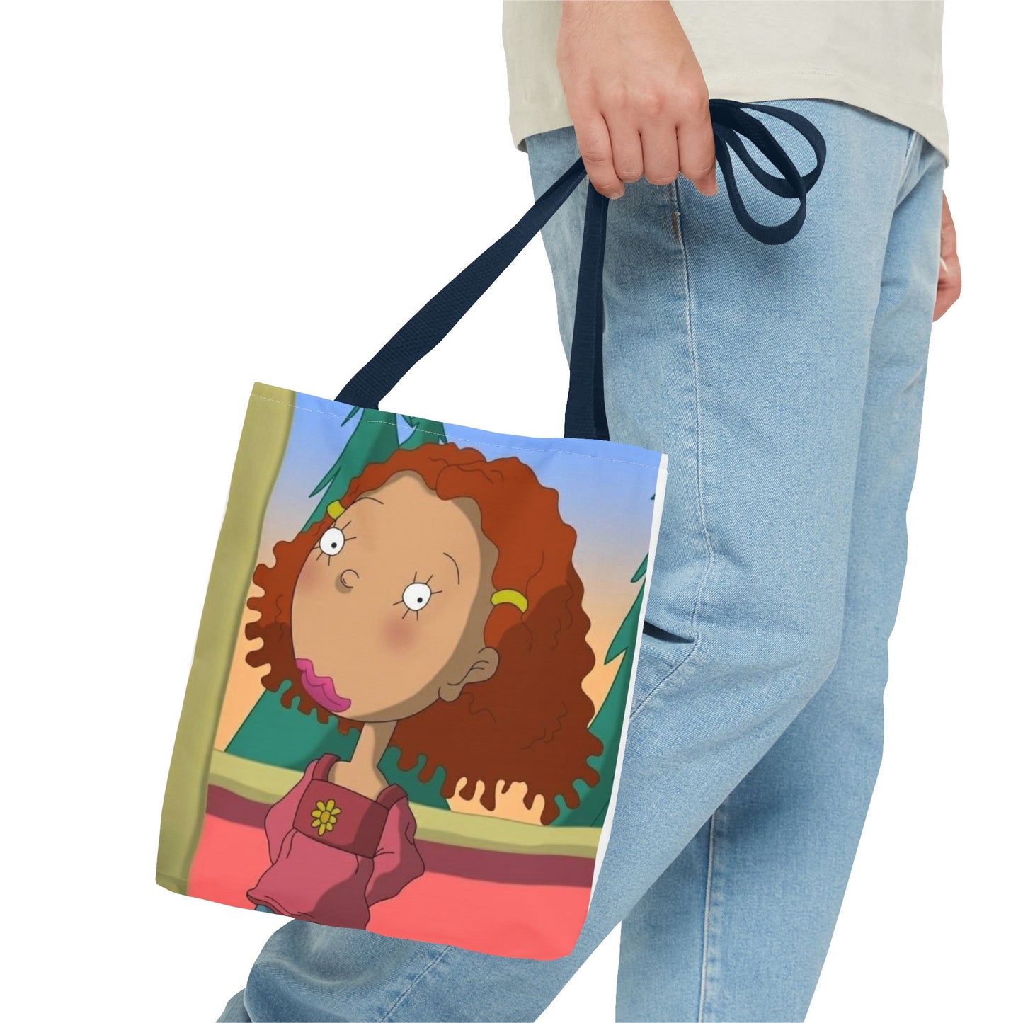 Whimsical Character Tote Bag, Fun Shopping Bag, Everyday Use, Eco-Friendly Gift, Unique Art, Novelty Accessory, Cartoon Lover's Bag