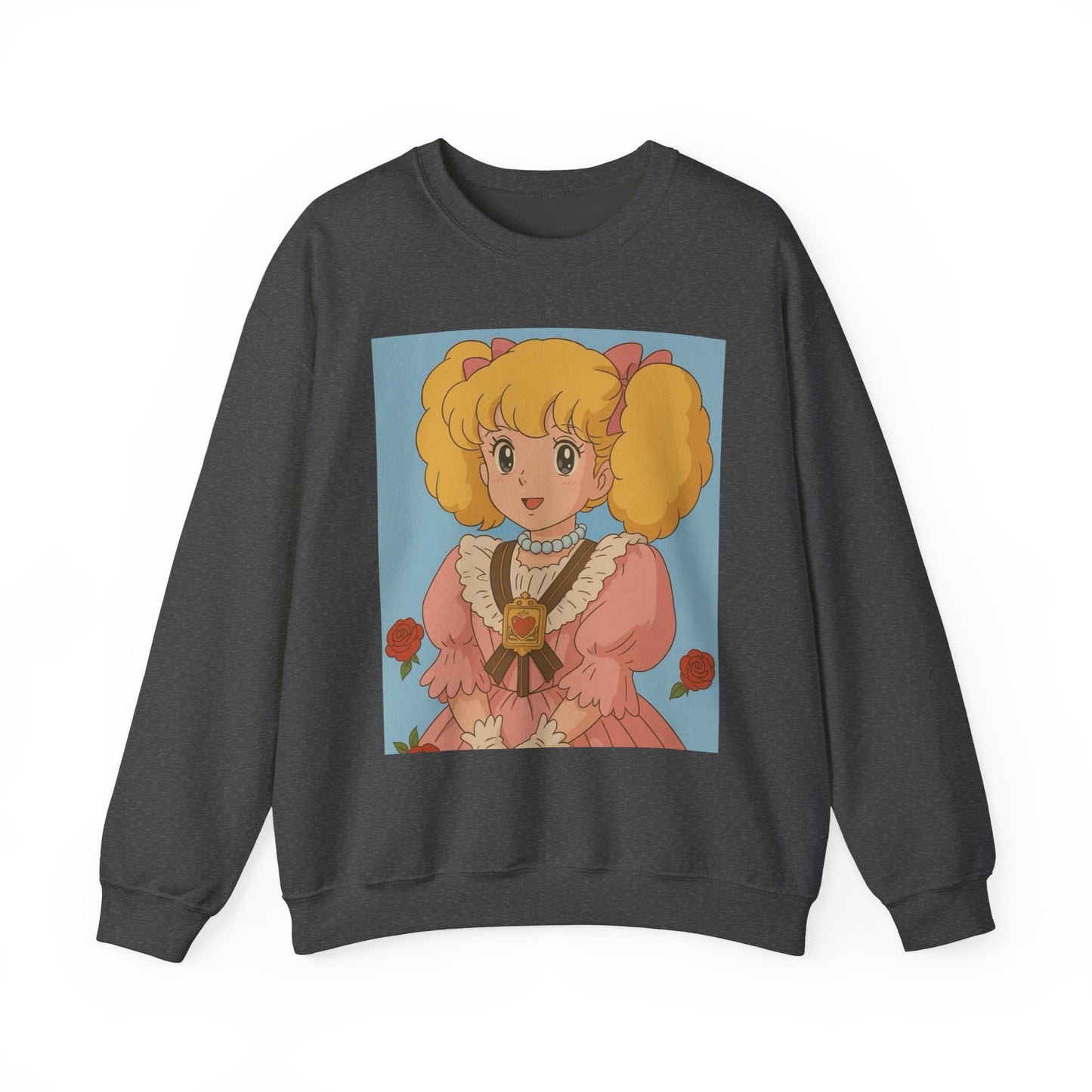 Cute Vintage Cartoon Crewneck Sweatshirt - Cozy Gift for Anime Lovers, Pastel Aesthetic Apparel, Unisex Pullover for All Occasions