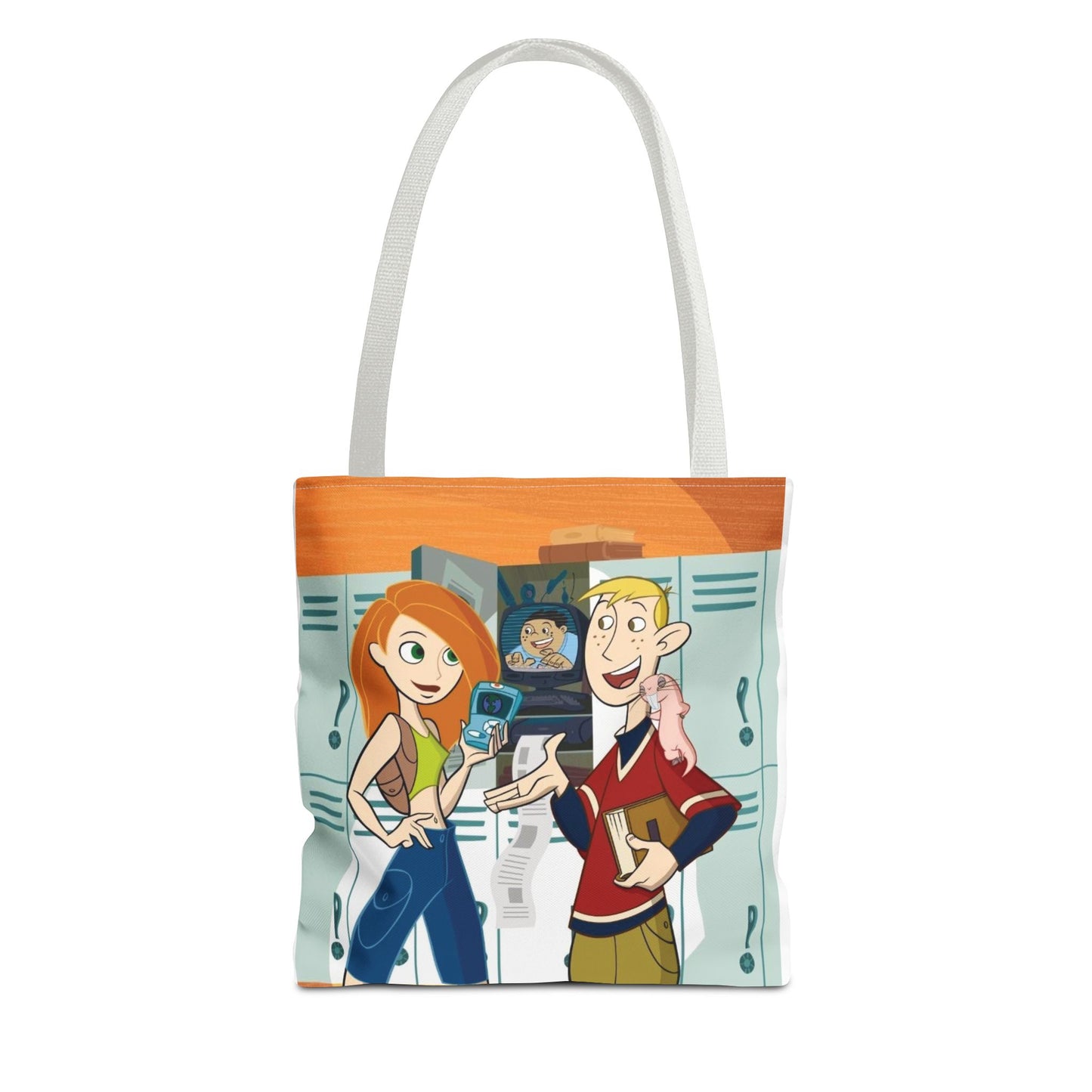 Fun Cartoon Tote Bag, Personalized School Accessory, Everyday Carryall, Unique G ift, Eco-Friendly Shopping Bag