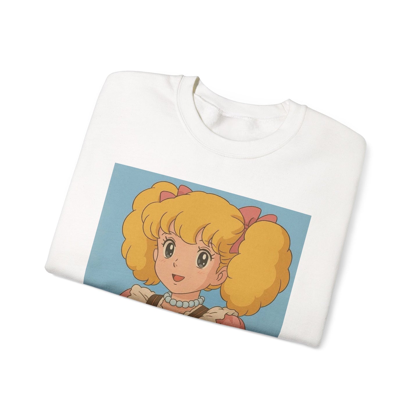 Cute Vintage Cartoon Crewneck Sweatshirt - Cozy Gift for Anime Lovers, Pastel Aesthetic Apparel, Unisex Pullover for All Occasions