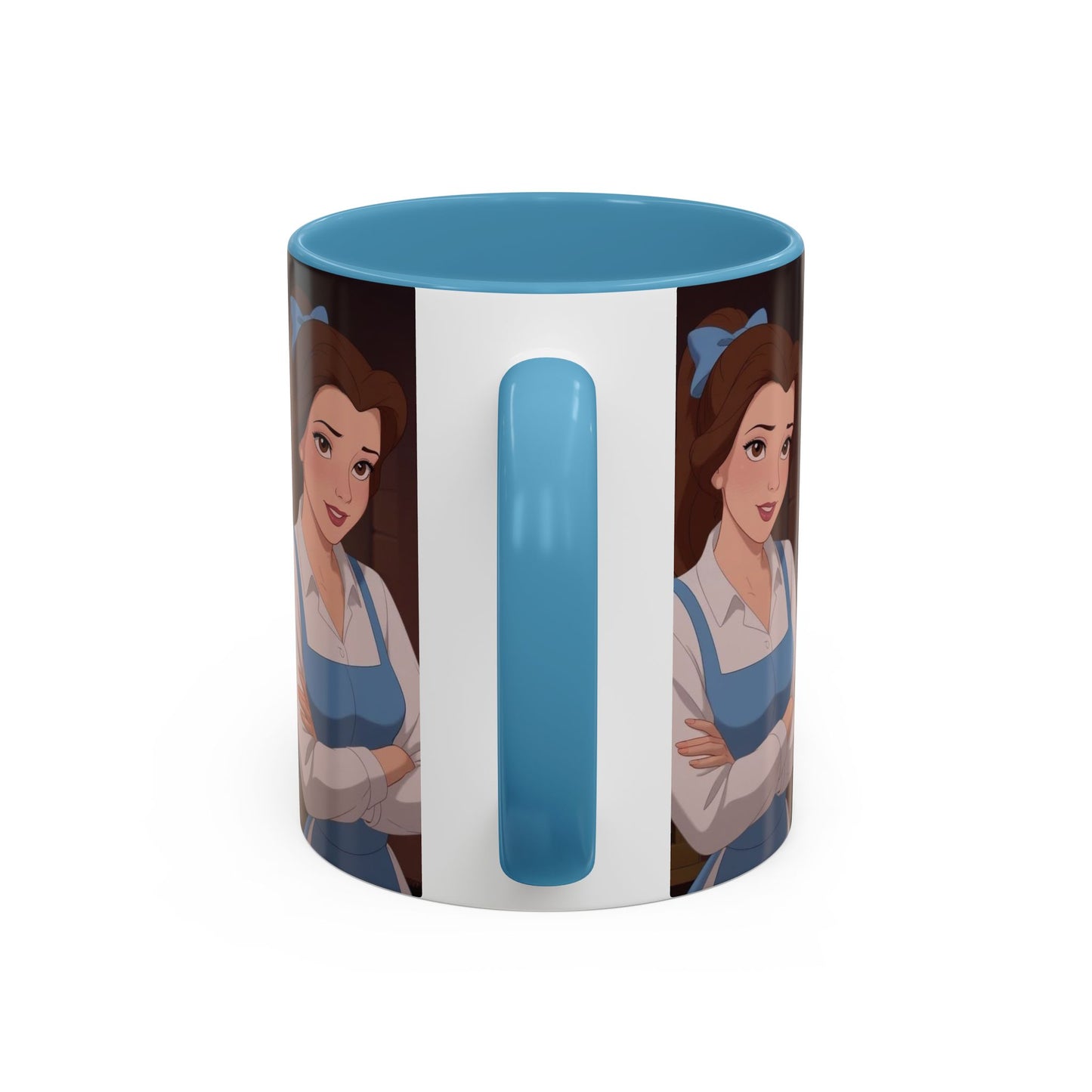 Enchanting Belle Accent Coffee Mug, Disney Mug, Gift for Her, Movie Lover, Unique Kitchenware, Animated Character Mug