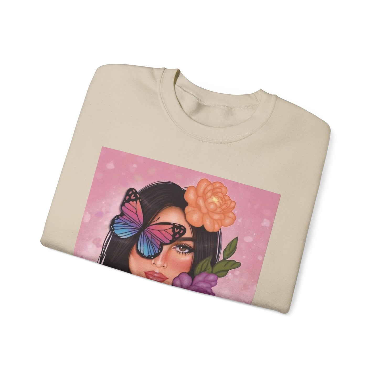 Butterfly Floral Unisex Crewneck Sweatshirt, Cozy Gift for Her, Spring Fashion, Butterfly Art Apparel, Perfect for Birthdays & Casual Wear
