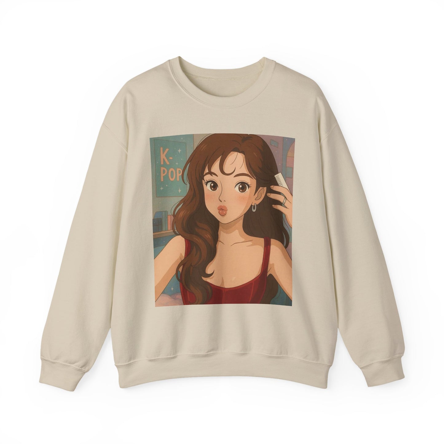 K-Pop Inspired Crewneck Sweatshirt, Cozy Pullover, Casual Sweatshirt, Perfect Gift for Fans, Trendy Aesthetic Fashion, Comfy Everyday Wear