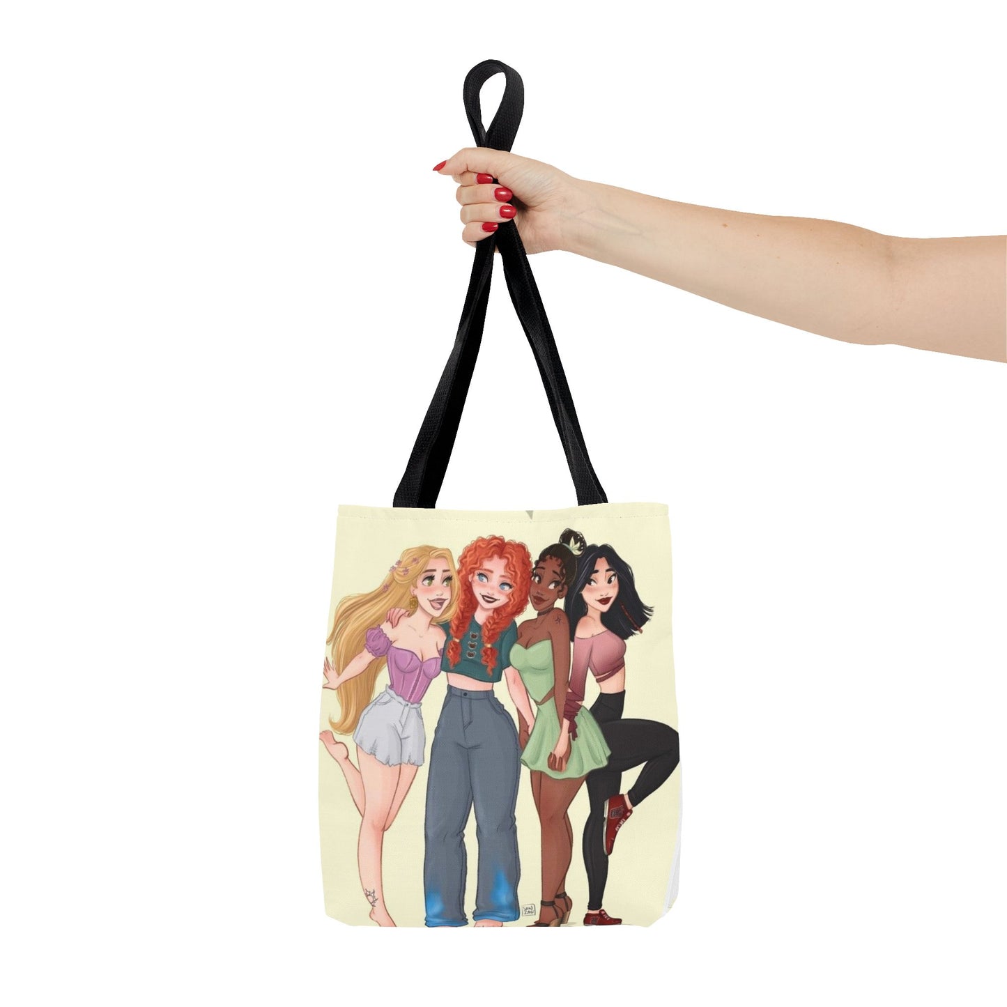 Charming Friendship Tote Bag, Perfect Gift for Friends, Girls' Day Out, Casual Carryall, Eco-Friendly Shopper, Fun Illustration