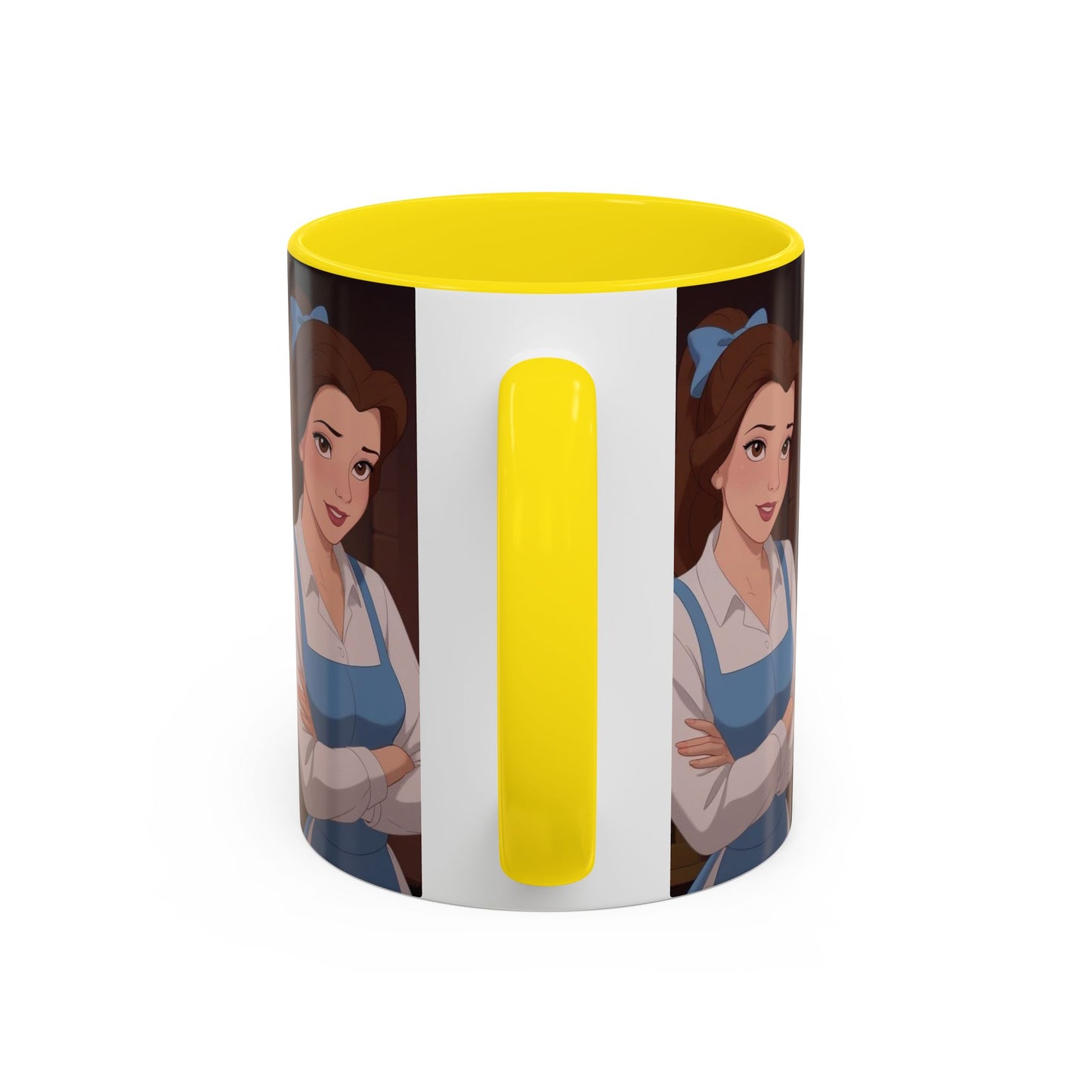 Enchanting Belle Accent Coffee Mug, Disney Mug, Gift for Her, Movie Lover, Unique Kitchenware, Animated Character Mug