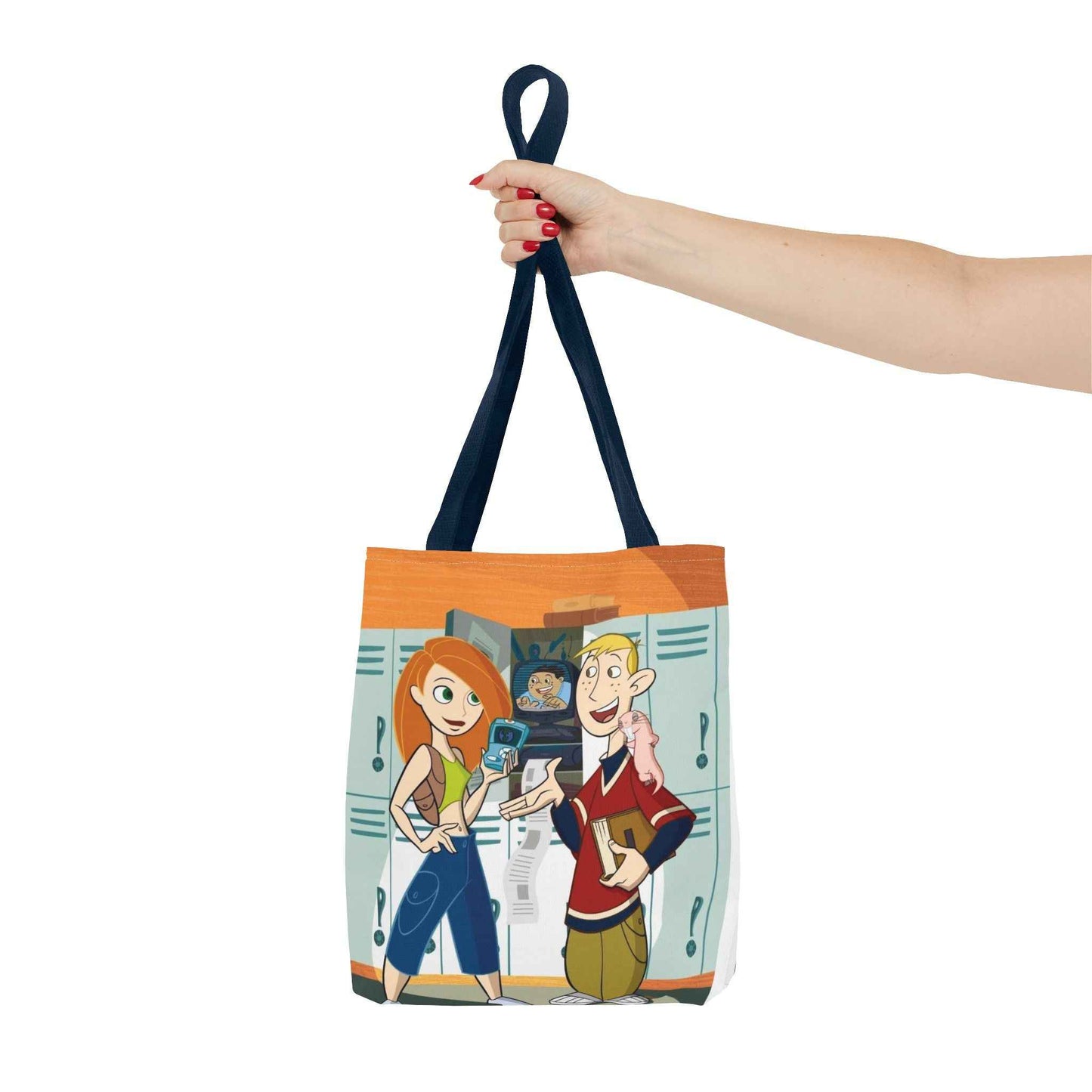 Fun Cartoon Tote Bag, Personalized School Accessory, Everyday Carryall, Unique G ift, Eco-Friendly Shopping Bag - I&B