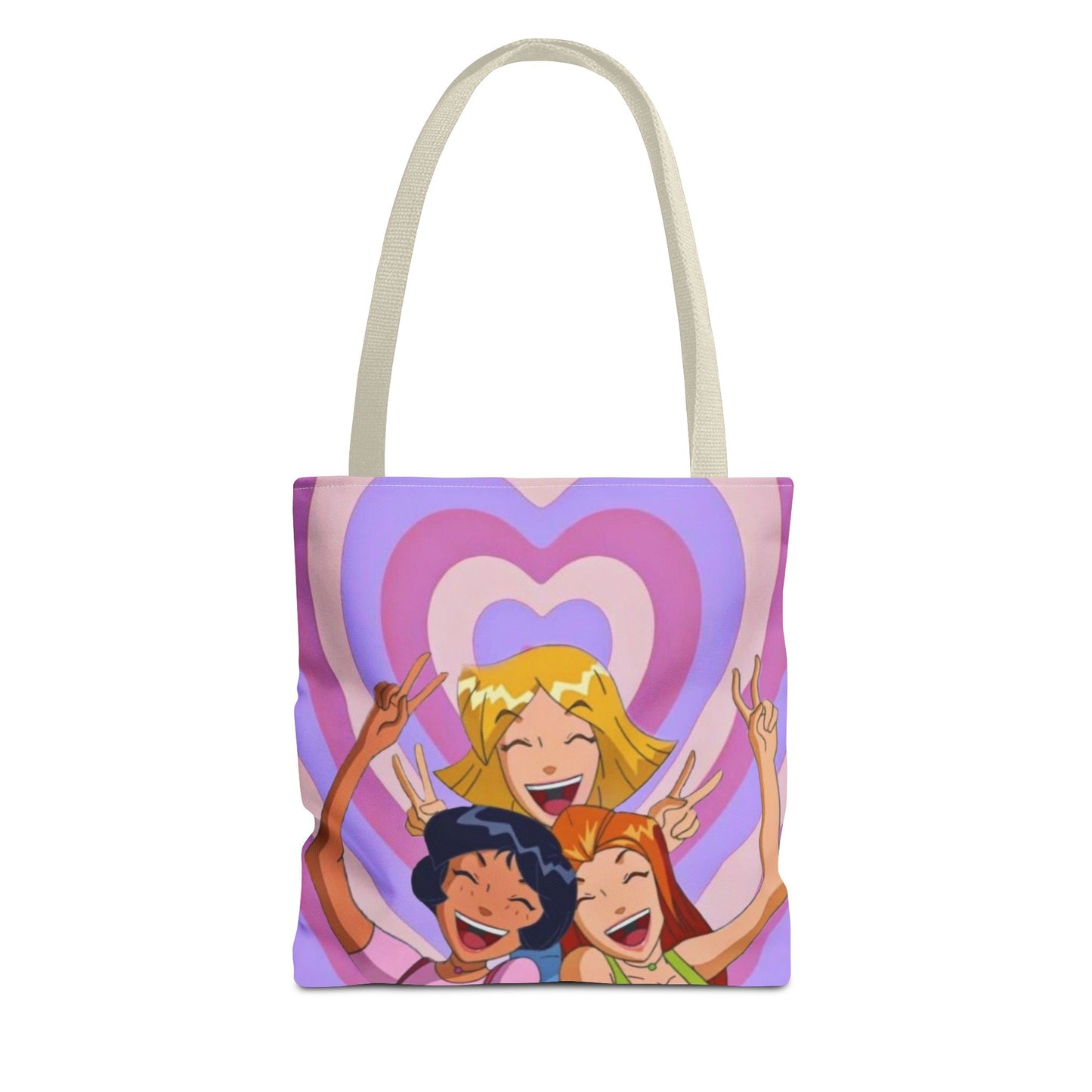 Vibrant Friendship Tote Bag, Cute Shopping Tote, Gift for Friends, Eco-Friendly Bag, Heart Design, Everyday Use