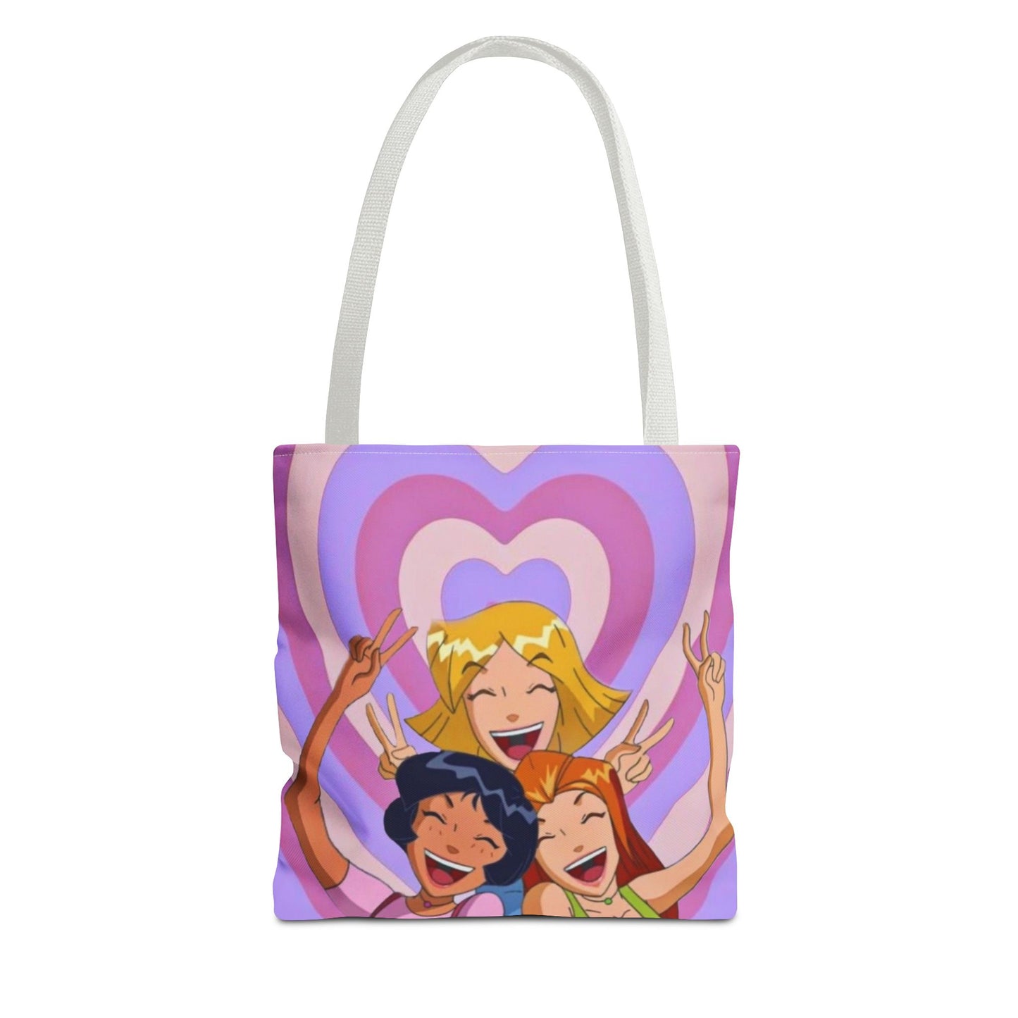 Vibrant Friendship Tote Bag, Cute Shopping Tote, Gift for Friends, Eco-Friendly Bag, Heart Design, Everyday Use