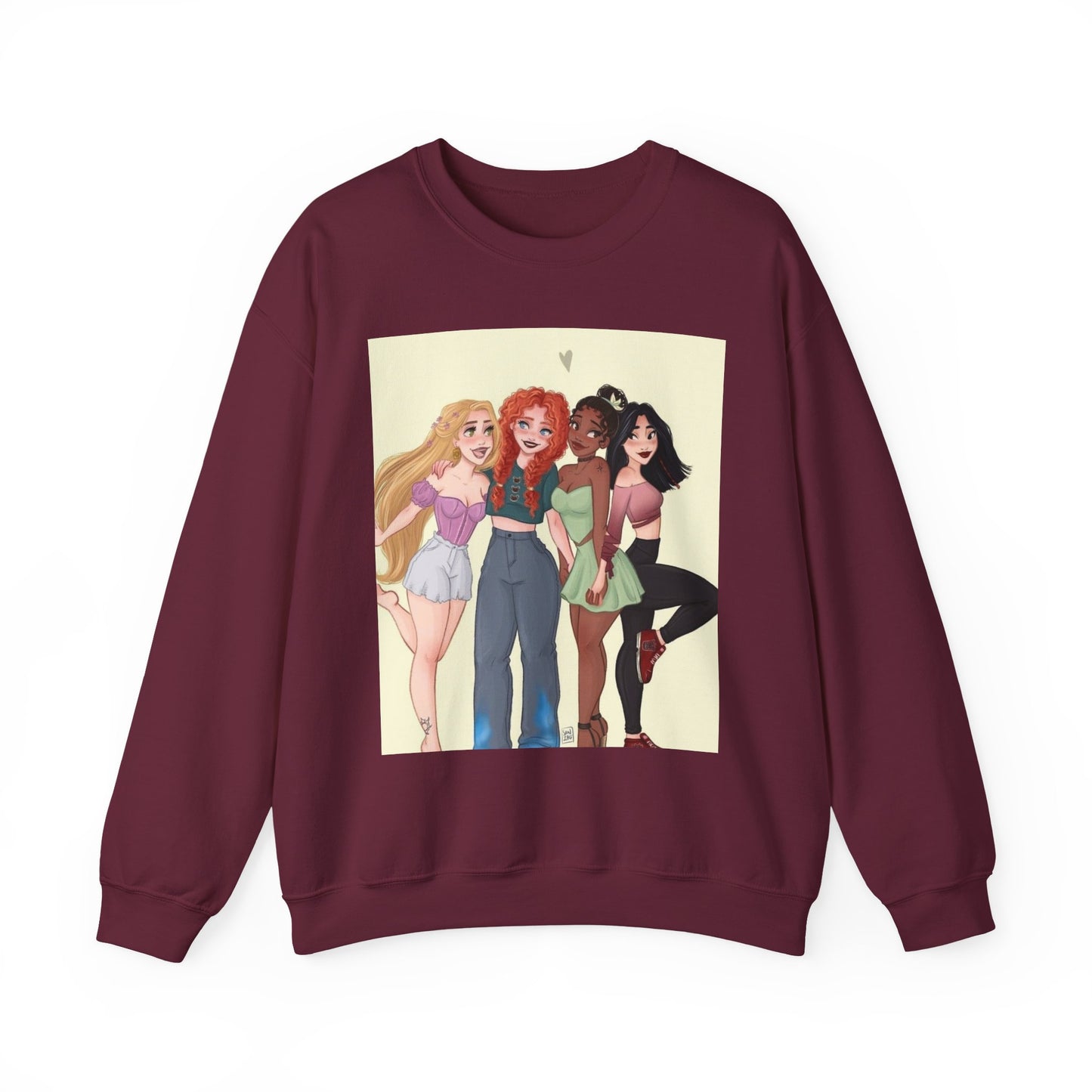 Girls' Friendship Crewneck Sweatshirt, Cozy Gender-Neutral Sweatshirt, Casual Gift for Friends, Cute Apparel, Everyday Wear