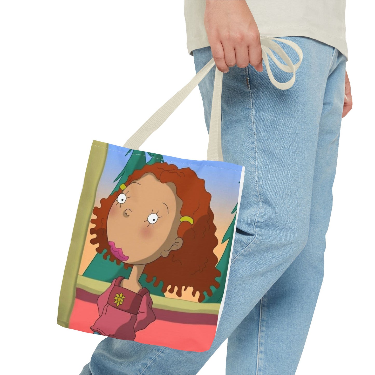 Whimsical Character Tote Bag, Fun Shopping Bag, Everyday Use, Eco-Friendly Gift, Unique Art, Novelty Accessory, Cartoon Lover's Bag