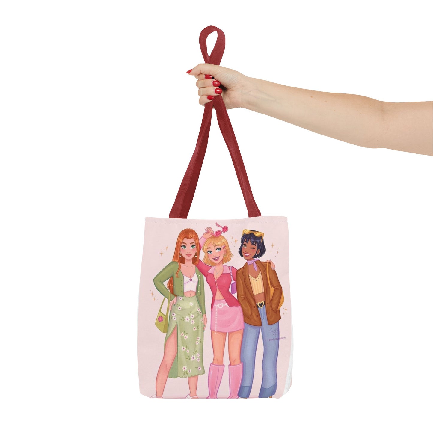 Chic Friendship Tote Bag - Stylish Grocery Bag, Beach Bag, Gift for Friends, Art Print Tote, Cute City Bag