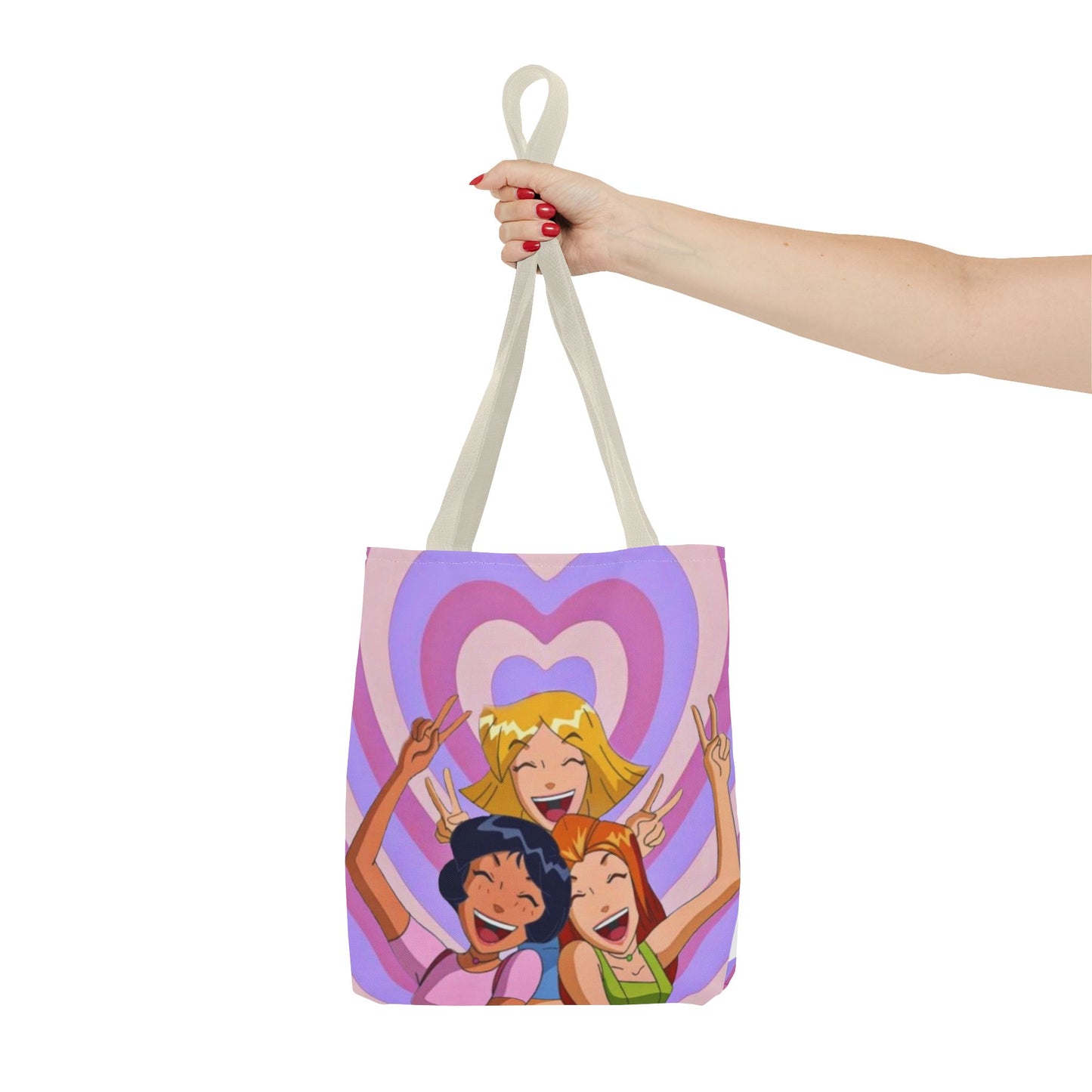 Vibrant Friendship Tote Bag, Cute Shopping Tote, Gift for Friends, Eco-Friendly Bag, Heart Design, Everyday Use