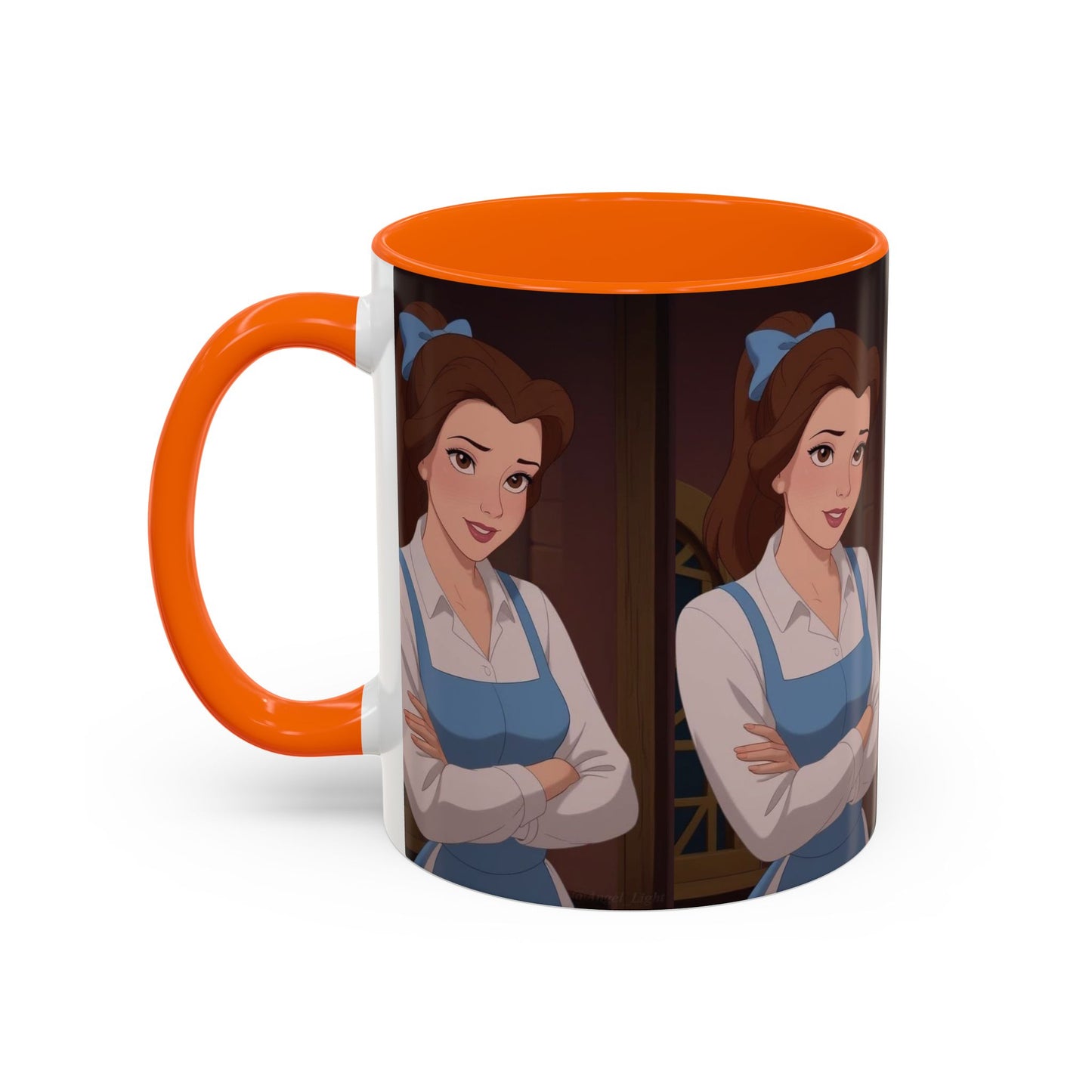 Enchanting Belle Accent Coffee Mug, Disney Mug, Gift for Her, Movie Lover, Unique Kitchenware, Animated Character Mug