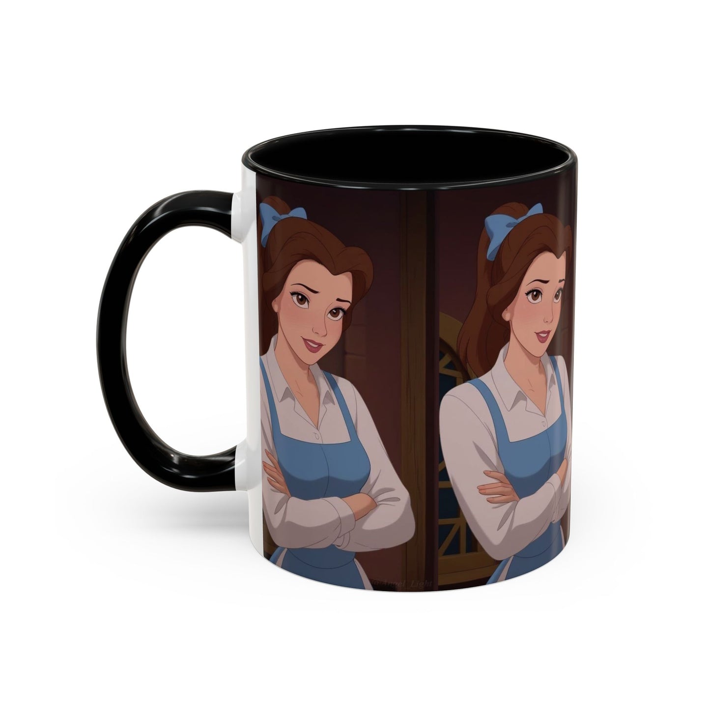 Enchanting Belle Accent Coffee Mug, Disney Mug, Gift for Her, Movie Lover, Unique Kitchenware, Animated Character Mug