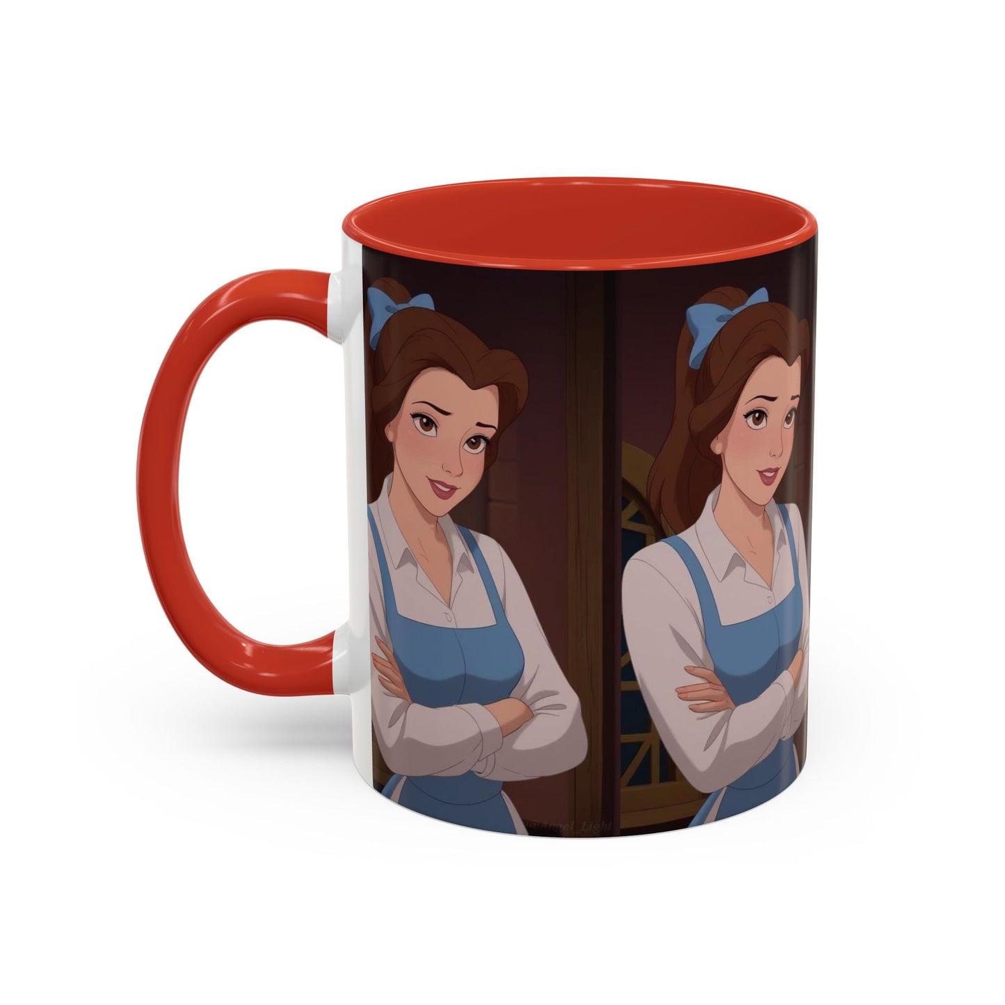 Enchanting Belle Accent Coffee Mug, Disney Mug, Gift for Her, Movie Lover, Unique Kitchenware, Animated Character Mug