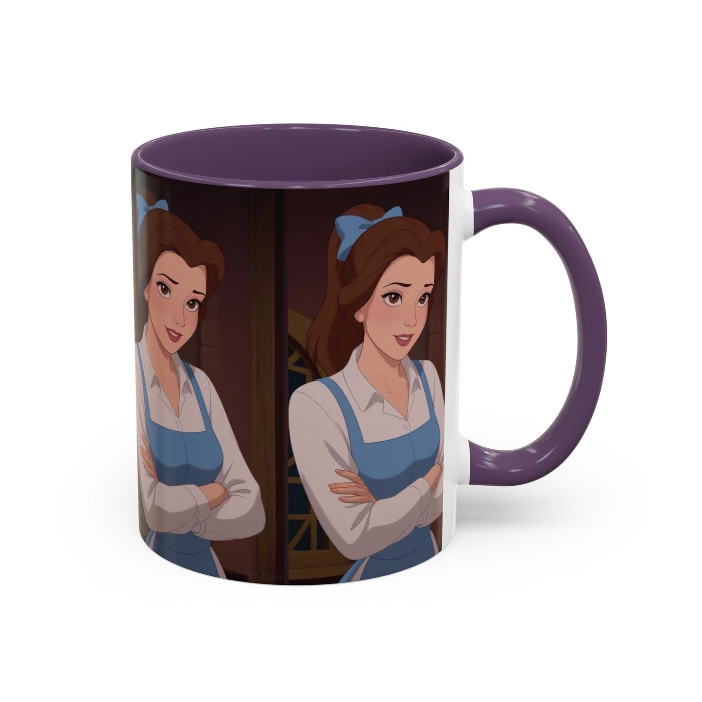 Enchanting Belle Accent Coffee Mug, Disney Mug, Gift for Her, Movie Lover, Unique Kitchenware, Animated Character Mug