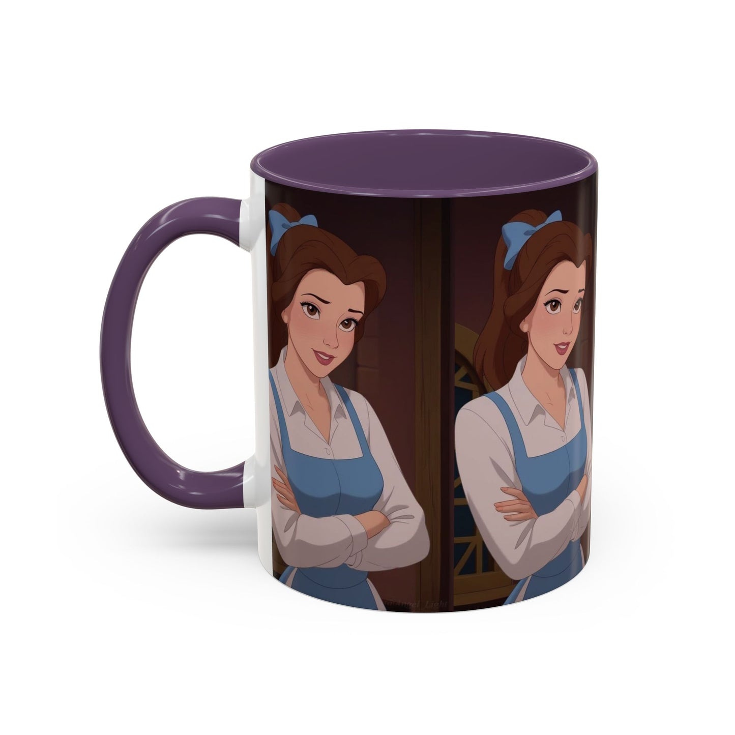 Enchanting Belle Accent Coffee Mug, Disney Mug, Gift for Her, Movie Lover, Unique Kitchenware, Animated Character Mug