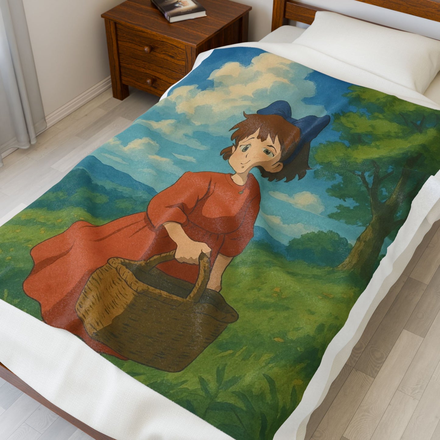 Whimsical Velveteen Plush Blanket with Adorable Character Design for Cozy Snuggles, Perfect Gift for Kids, Nursery Decor, and Movie Fans