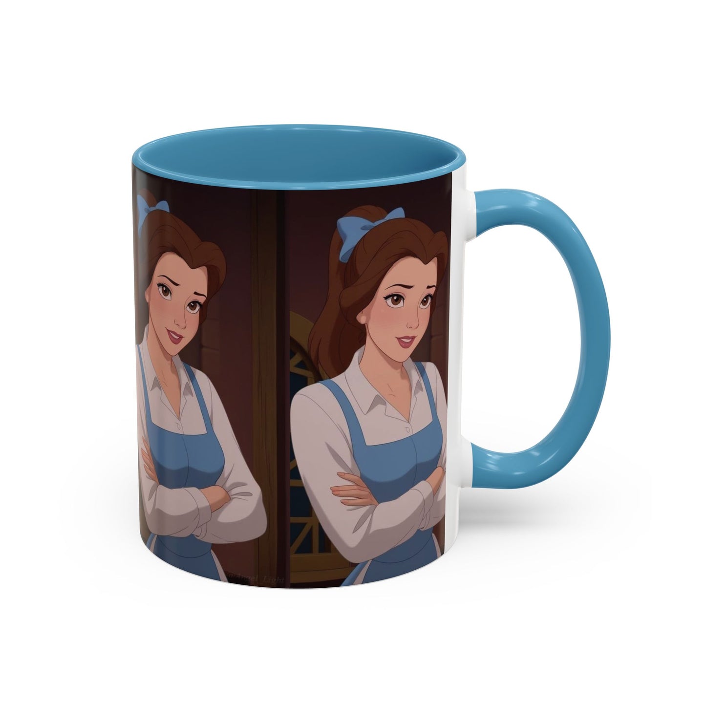Enchanting Belle Accent Coffee Mug, Disney Mug, Gift for Her, Movie Lover, Unique Kitchenware, Animated Character Mug