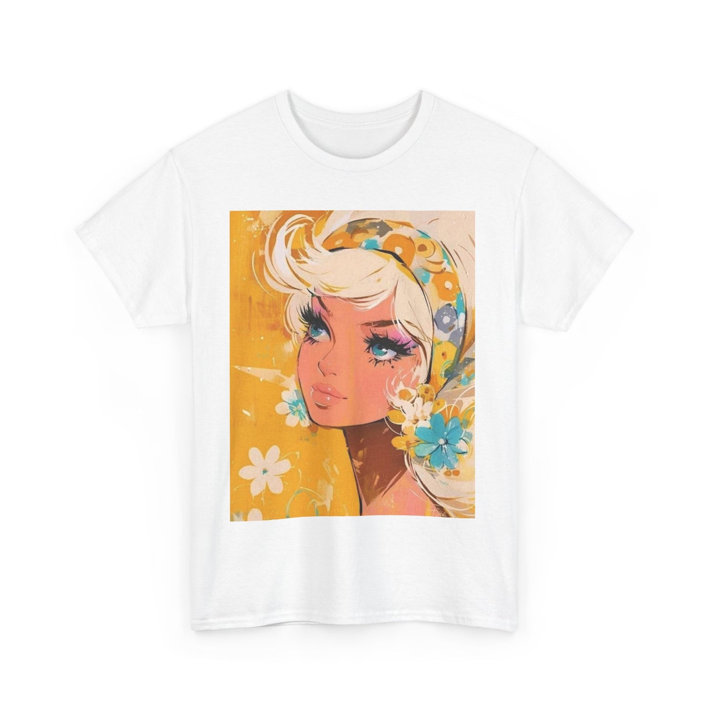 Chic Vintage-Inspired Tee, Floral Art Fitted T-Shirt, Unisex Graphic Tee, Summer Essential T-shirt, Perfect Gift for Her