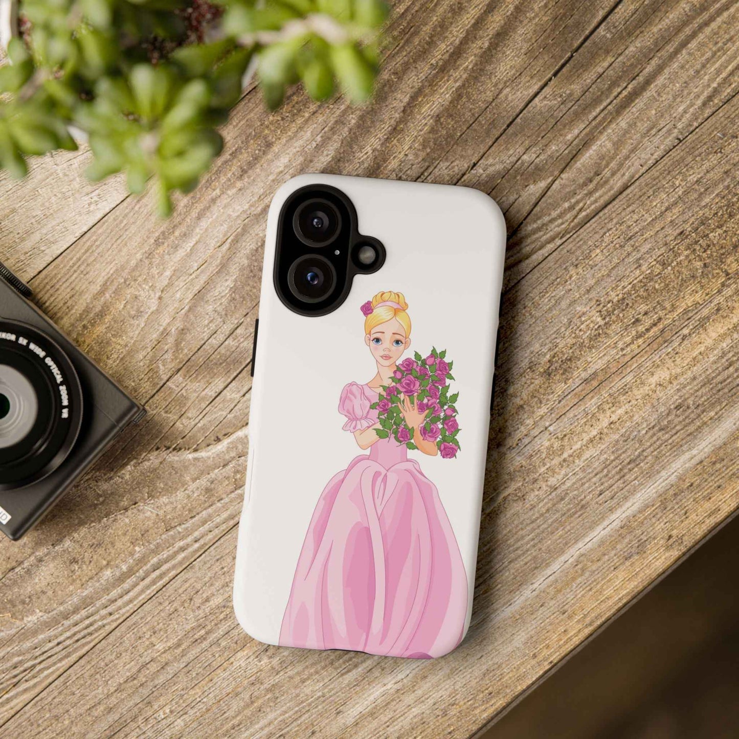 Cinderella Floral Phone Case, Tough Cases for Disney Fans, Cute Protection, Gift for Her, Magical Accessories, Fantasy Design - I&B