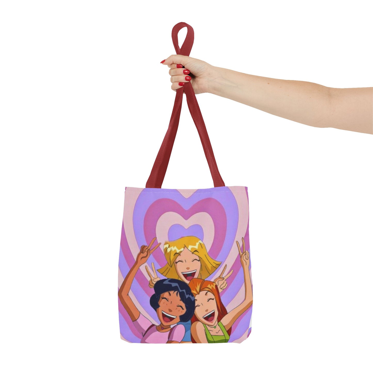 Vibrant Friendship Tote Bag, Cute Shopping Tote, Gift for Friends, Eco-Friendly Bag, Heart Design, Everyday Use