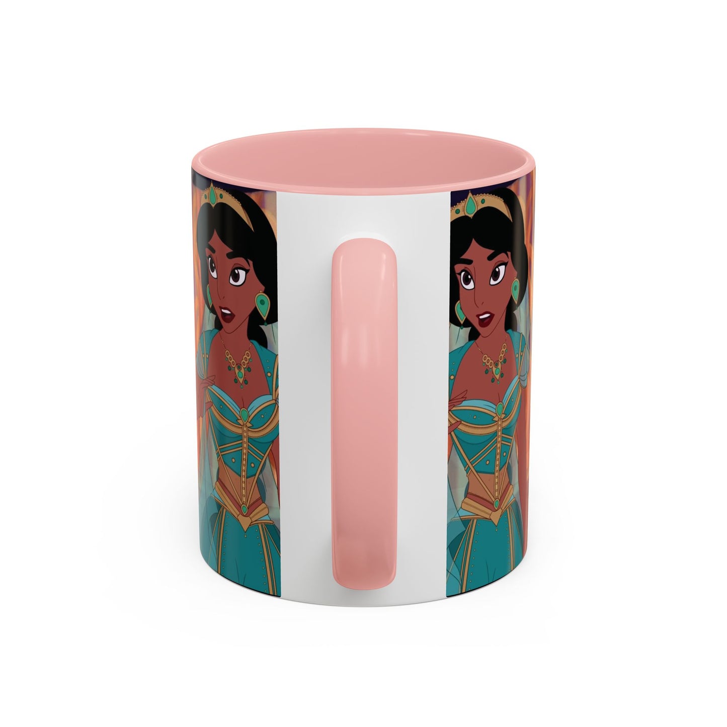 Jasmine Inspired Accent Coffee Mug, Cartoon Character Mug, Gift for Disney Fans, Unique Ceramic Coffee Cup, 11oz and 15oz Options