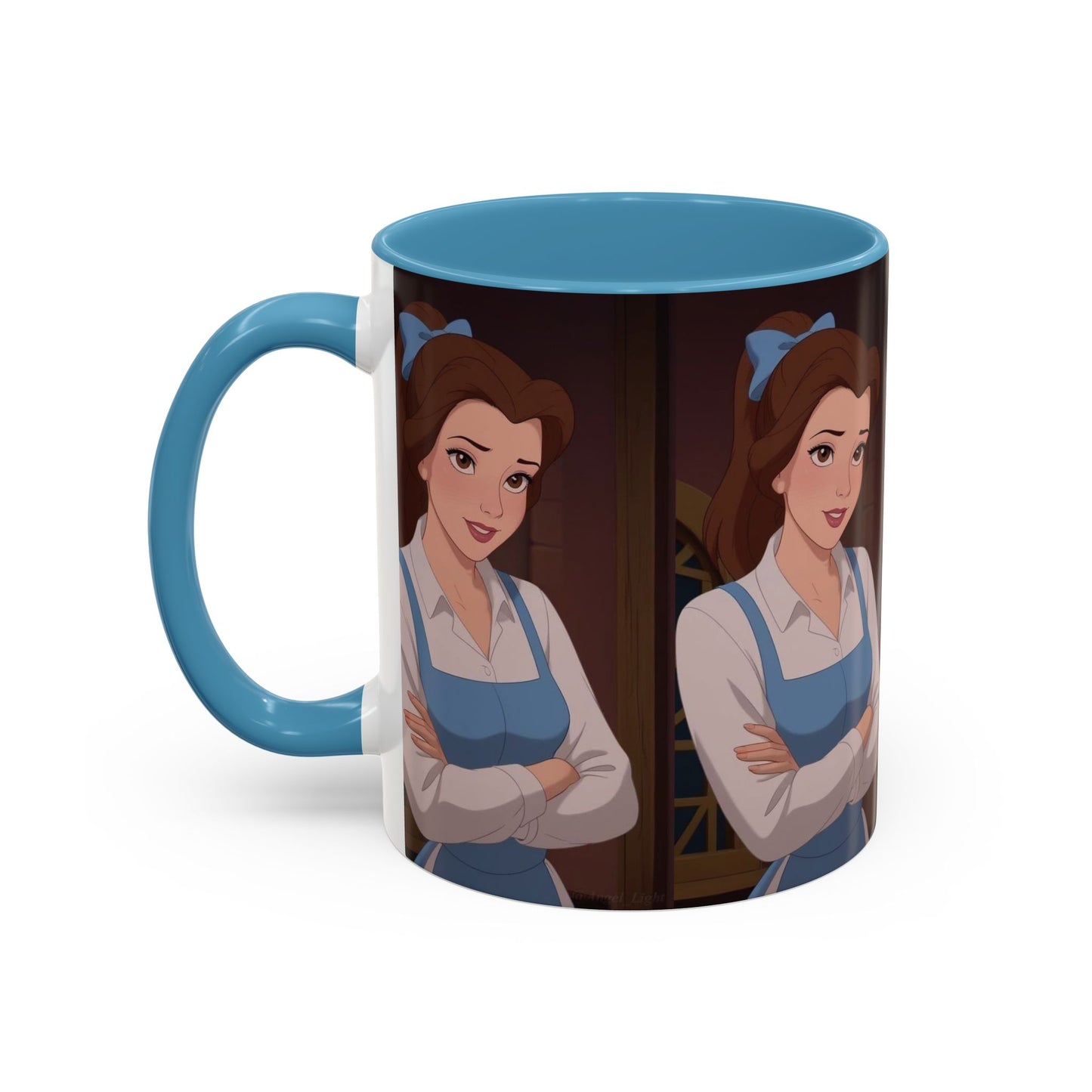 Enchanting Belle Accent Coffee Mug, Disney Mug, Gift for Her, Movie Lover, Unique Kitchenware, Animated Character Mug