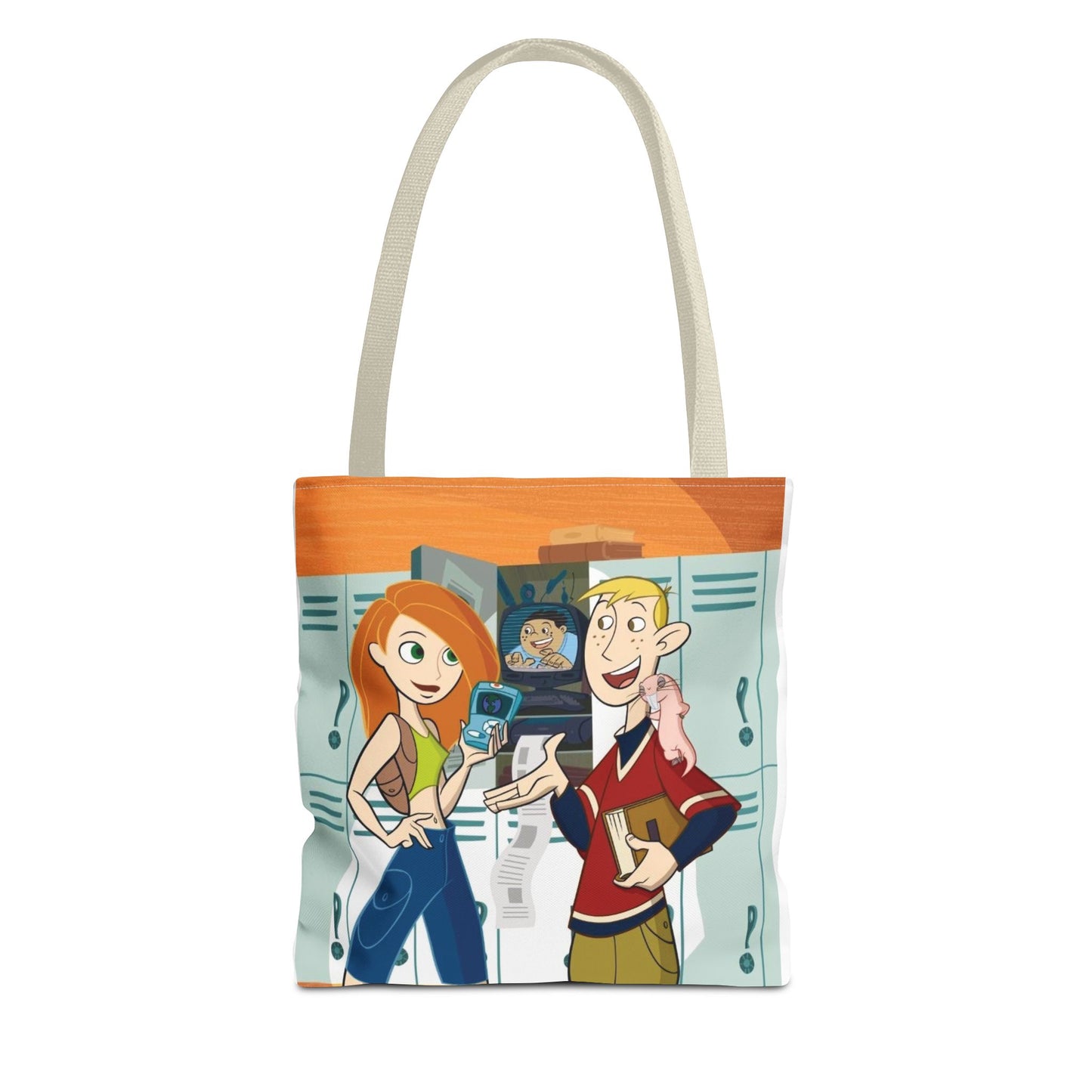 Fun Cartoon Tote Bag, Personalized School Accessory, Everyday Carryall, Unique G ift, Eco-Friendly Shopping Bag