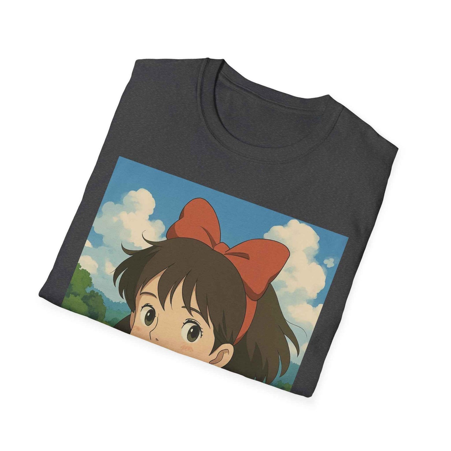 Cute Character Softstyle T-Shirt with Bow | Anime Fan Apparel, Gift for Friends, Casual Wear, Soft Cotton Tee, Birthday Gift - I&B
