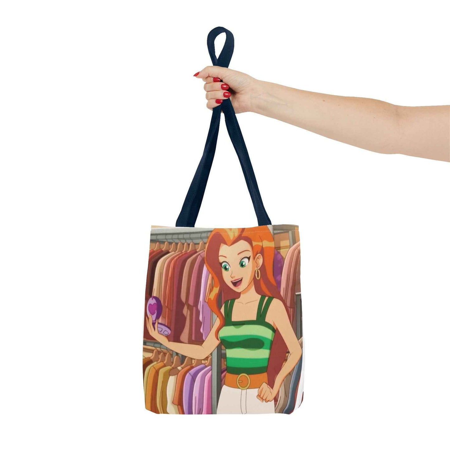 Colorful Shopping Tote Bag, Eco-Friendly Tote, Cartoon Character Bag, Reusable Grocery Bag, Gift for Her, Trendy Everyday Tote - I&B