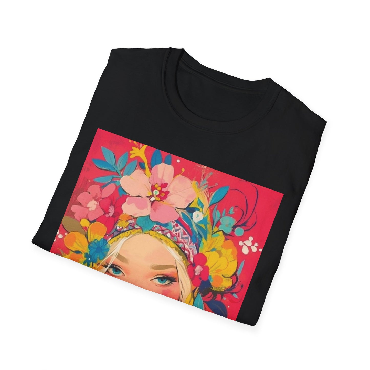 Floral Goddess T-Shirt, Soft Cotton Tee, Boho Chic Apparel, Casual Style, Gift for Her, Summer Fashion