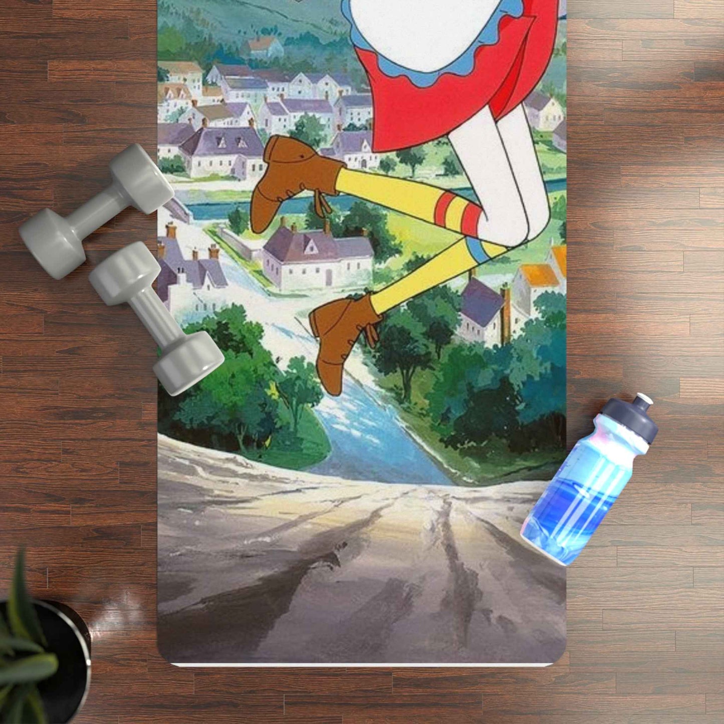 Vibrant Rubber Yoga Mat with Playful Design, Exercise Mat, Fitness Gift, Home Workout Mat, Yoga Accessories, Cartoon Yoga Gear - I&B