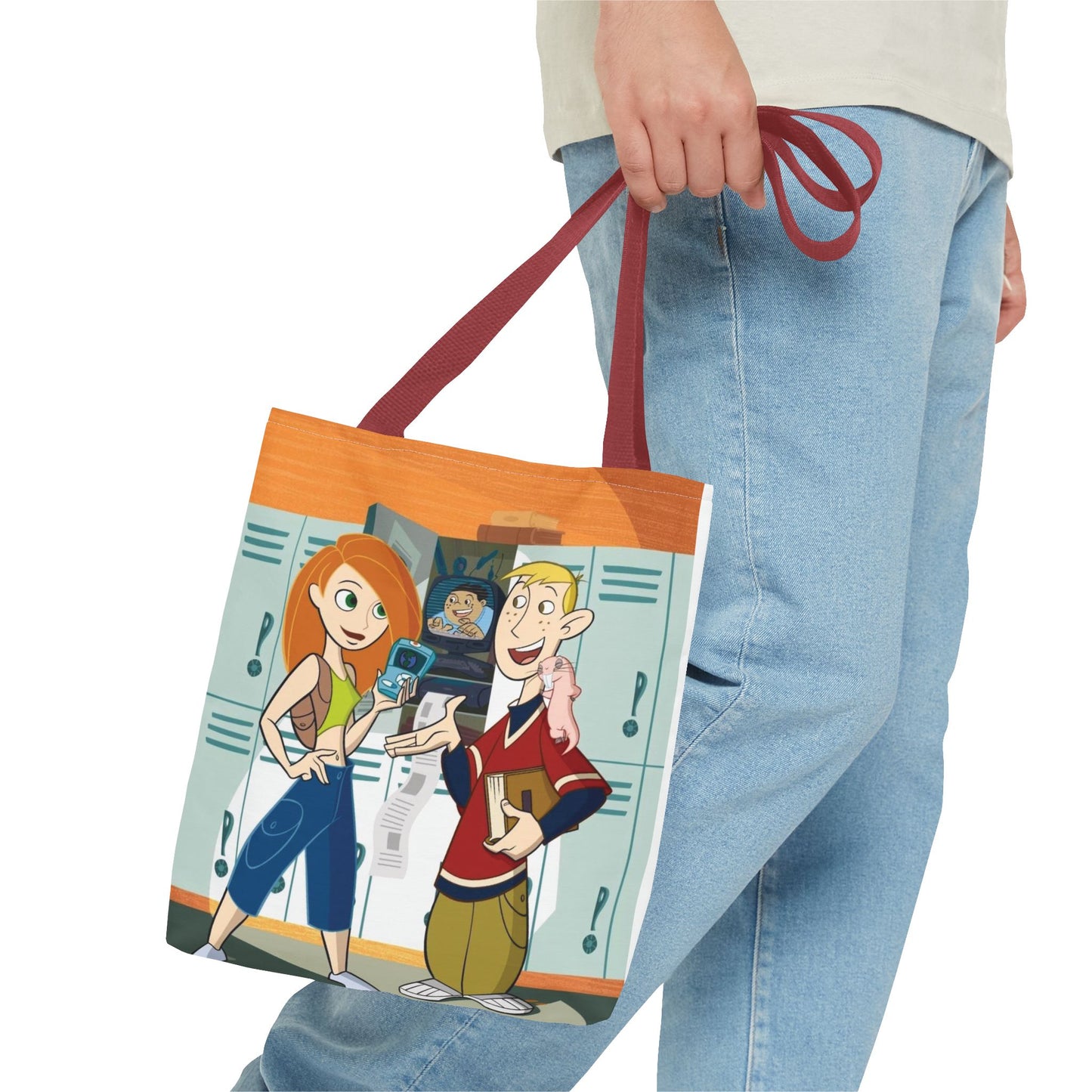 Fun Cartoon Tote Bag, Personalized School Accessory, Everyday Carryall, Unique G ift, Eco-Friendly Shopping Bag