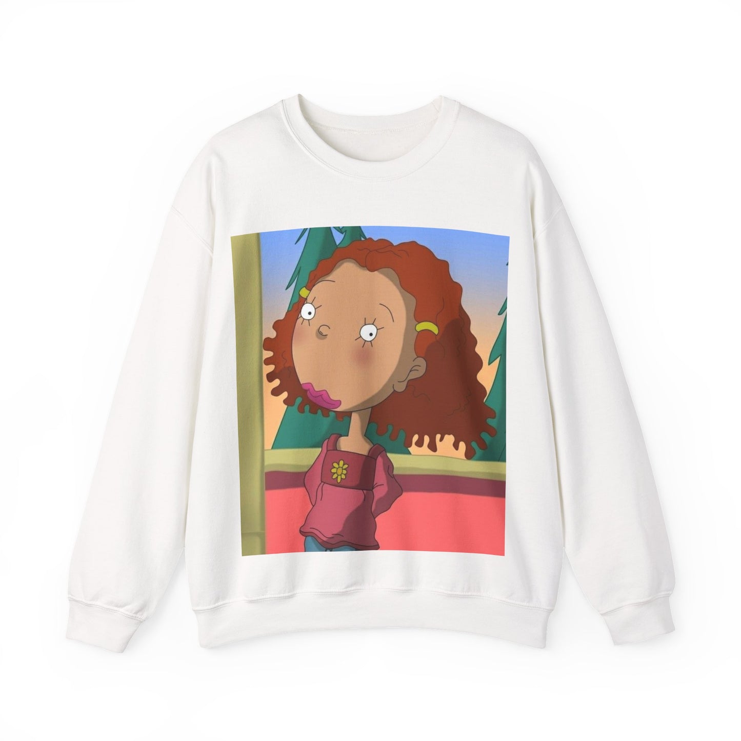 Trendy Cartoon Sweatshirt - Cozy Unisex Crewneck with Playful Character Design, Perfect for Casual Outings, Holidays & Gifts