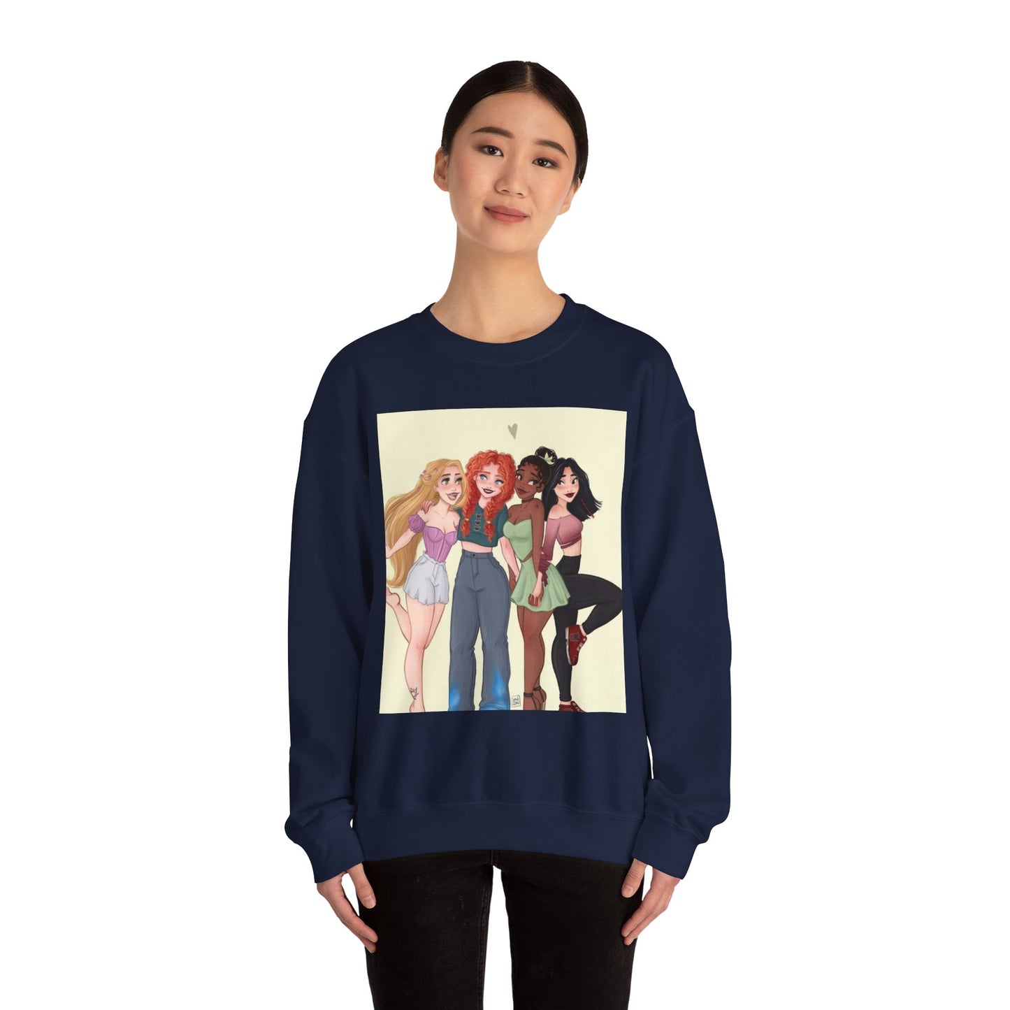Girls' Friendship Crewneck Sweatshirt, Cozy Gender-Neutral Sweatshirt, Casual Gift for Friends, Cute Apparel, Everyday Wear