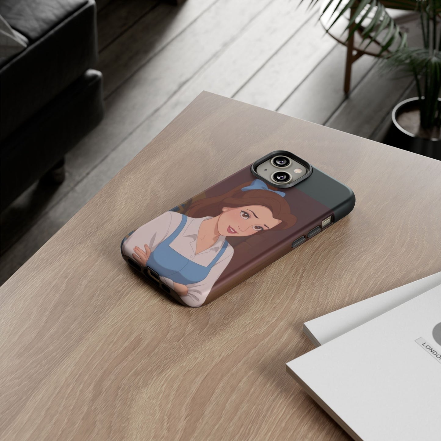 Disney Princess Phone Case, Tough Cases for Girls, Aesthetic Phone Cover, Belle Inspired Design, Cute Gift for Kids