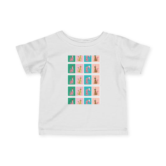 Colorful Infant Fine Jersey Tee - Cute Baby Shirt for Play, Spring Fashion, Baby Shower Gift, First Birthday