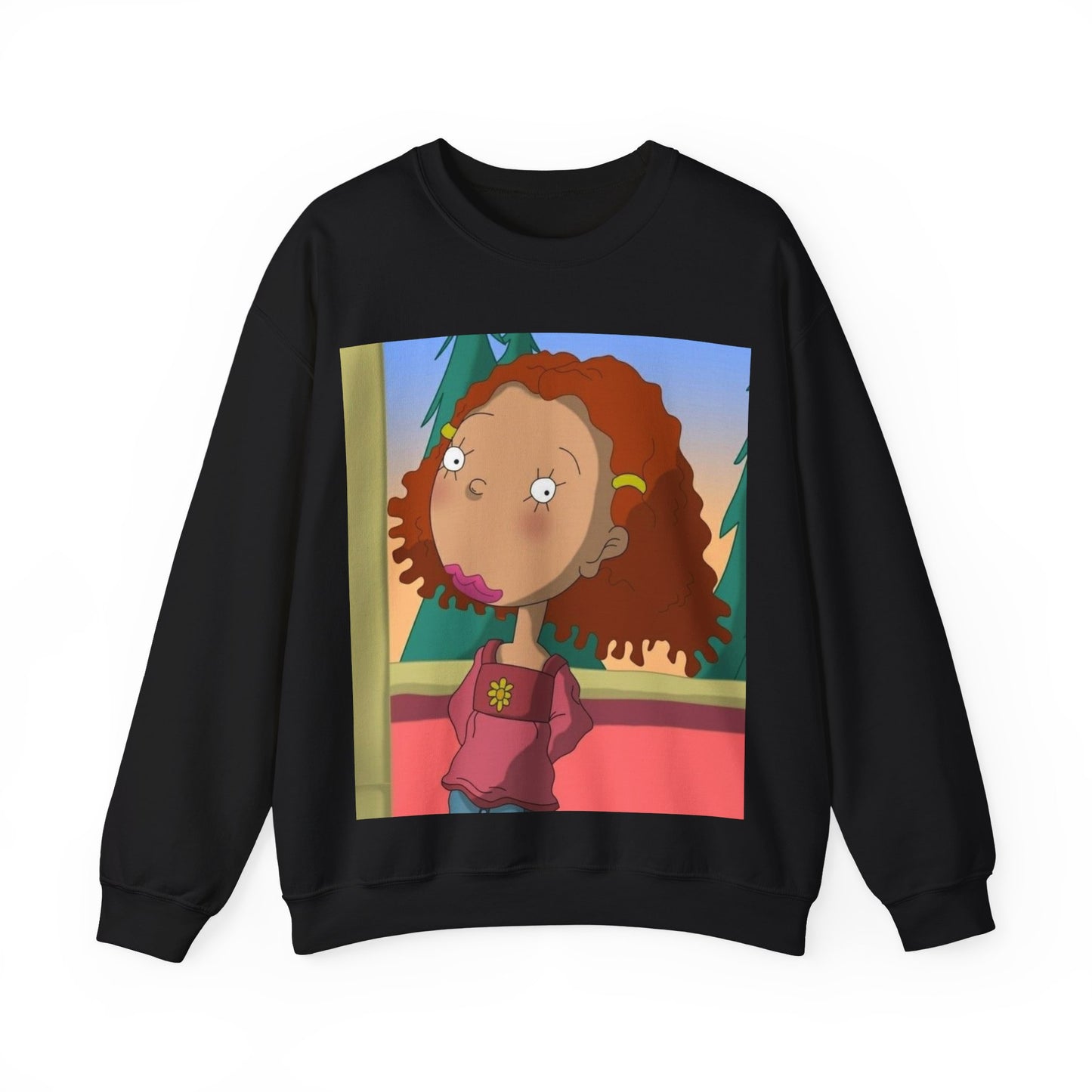 Trendy Cartoon Sweatshirt - Cozy Unisex Crewneck with Playful Character Design, Perfect for Casual Outings, Holidays & Gifts