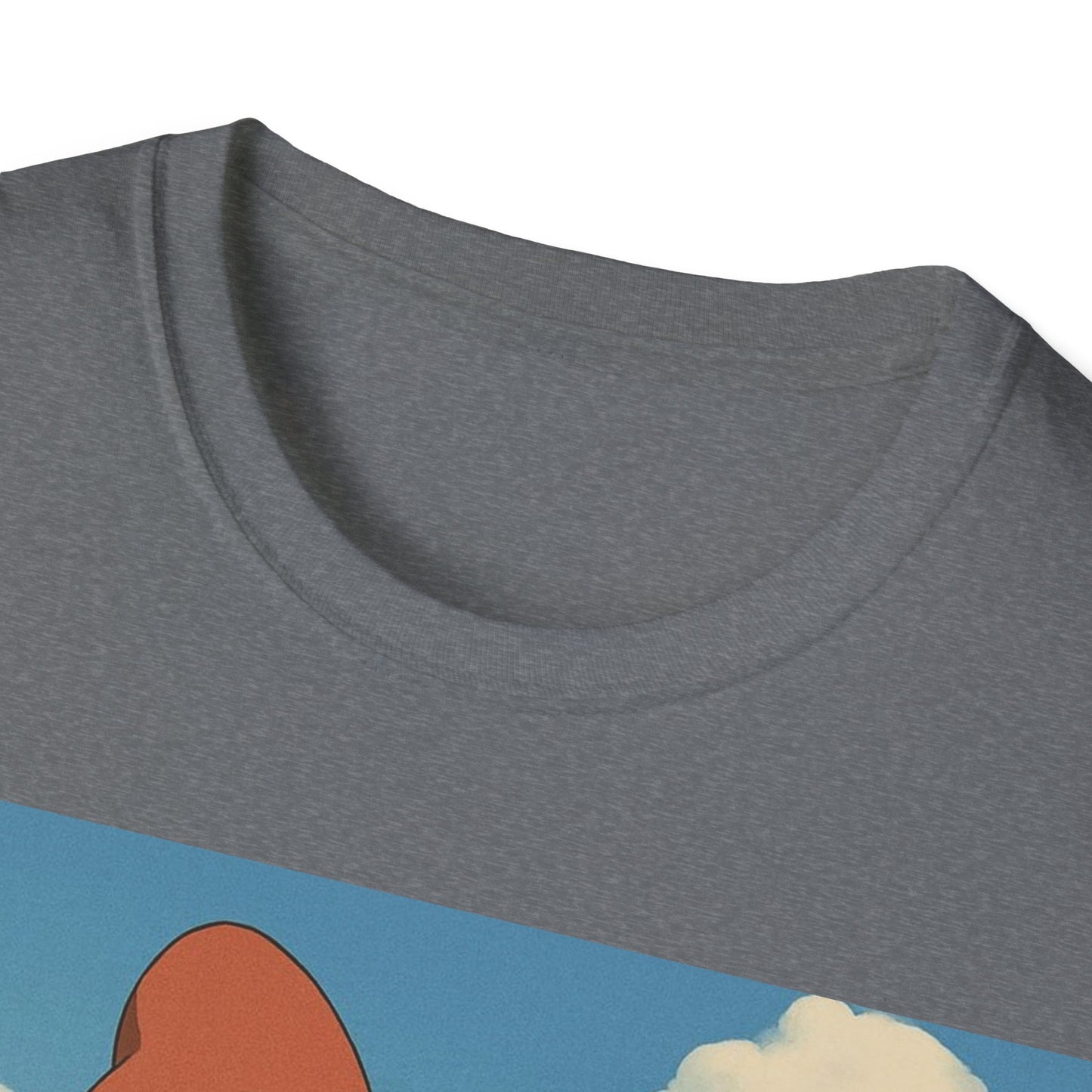 Cute Character Softstyle T-Shirt with Bow | Anime Fan Apparel, Gift for Friends, Casual Wear, Soft Cotton Tee, Birthday Gift