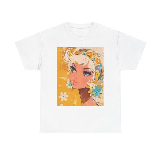 Chic Vintage-Inspired Tee, Floral Art Fitted T-Shirt, Unisex Graphic Tee, Summer Essential T-shirt, Perfect Gift for Her