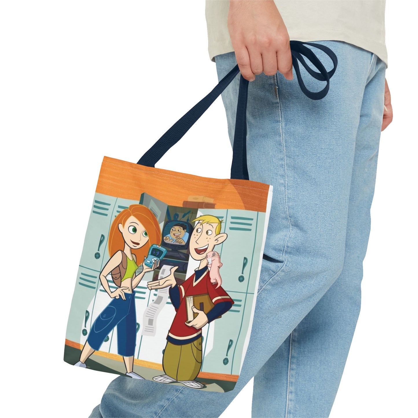 Fun Cartoon Tote Bag, Personalized School Accessory, Everyday Carryall, Unique G ift, Eco-Friendly Shopping Bag