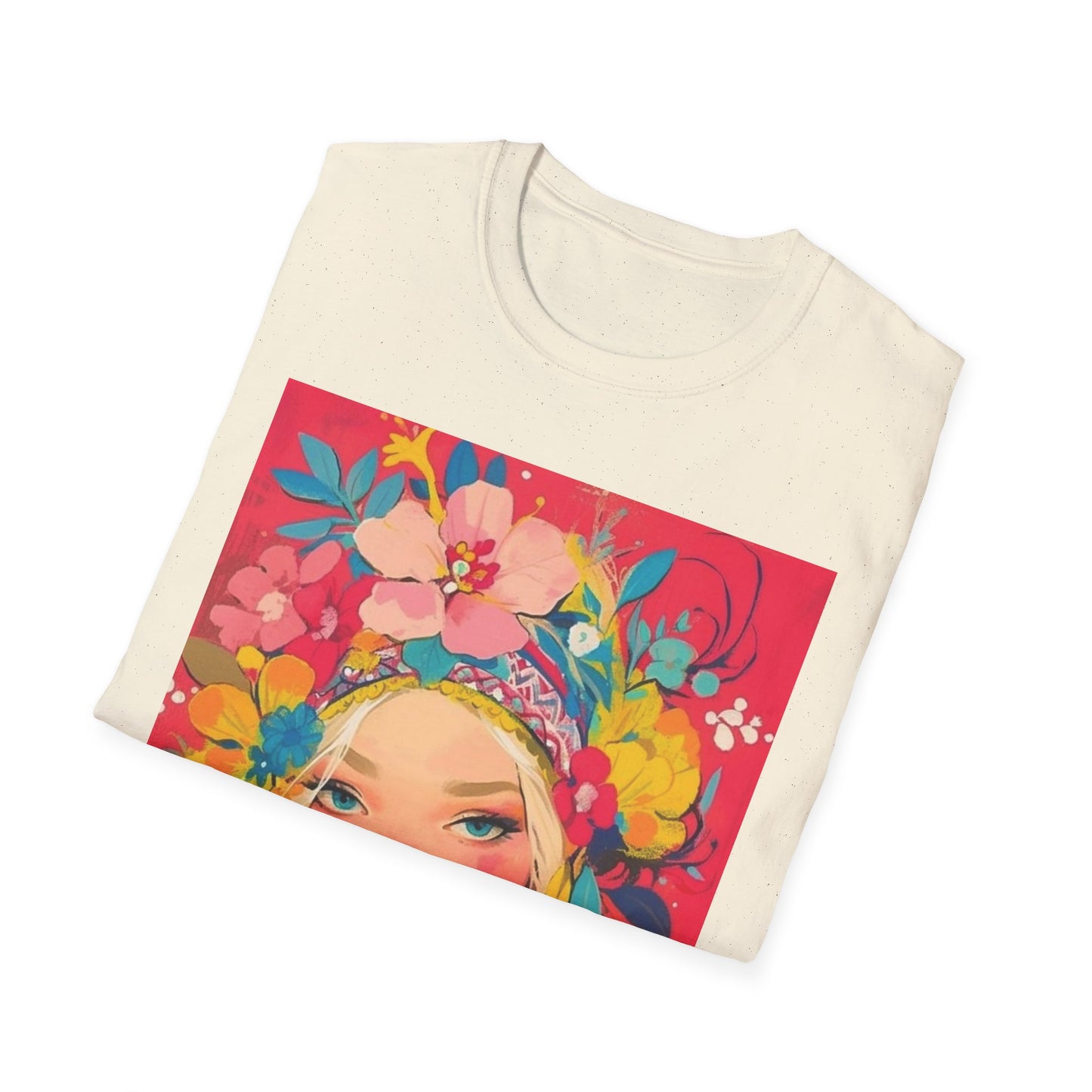 Floral Goddess T-Shirt, Soft Cotton Tee, Boho Chic Apparel, Casual Style, Gift for Her, Summer Fashion