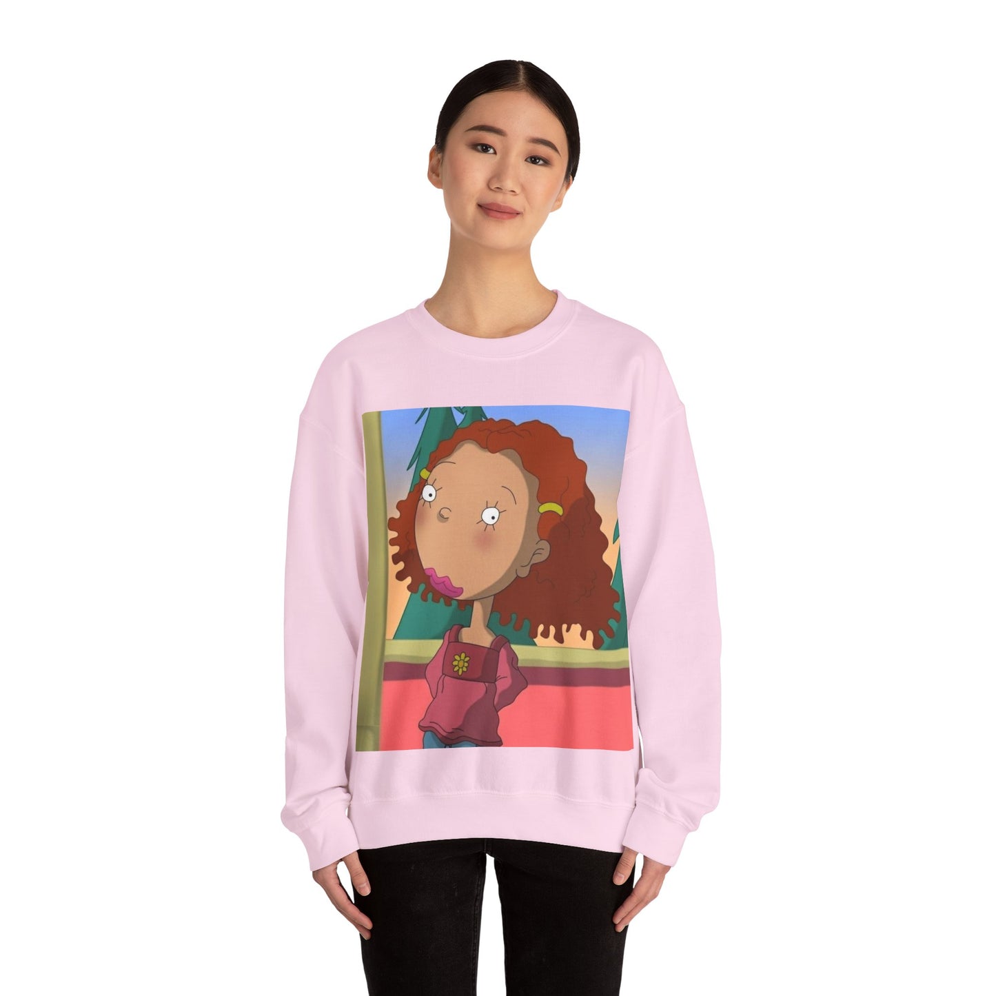 Trendy Cartoon Sweatshirt - Cozy Unisex Crewneck with Playful Character Design, Perfect for Casual Outings, Holidays & Gifts