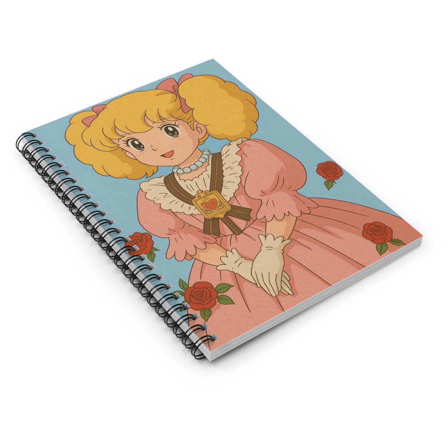Charming Vintage-Inspired Spiral Notebook - Ruled Line, Cute Stationery, Gift for Students, Kawaii Journal, Art Lovers