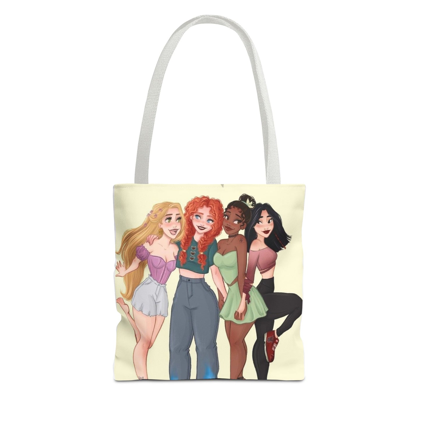 Charming Friendship Tote Bag, Perfect Gift for Friends, Girls' Day Out, Casual Carryall, Eco-Friendly Shopper, Fun Illustration
