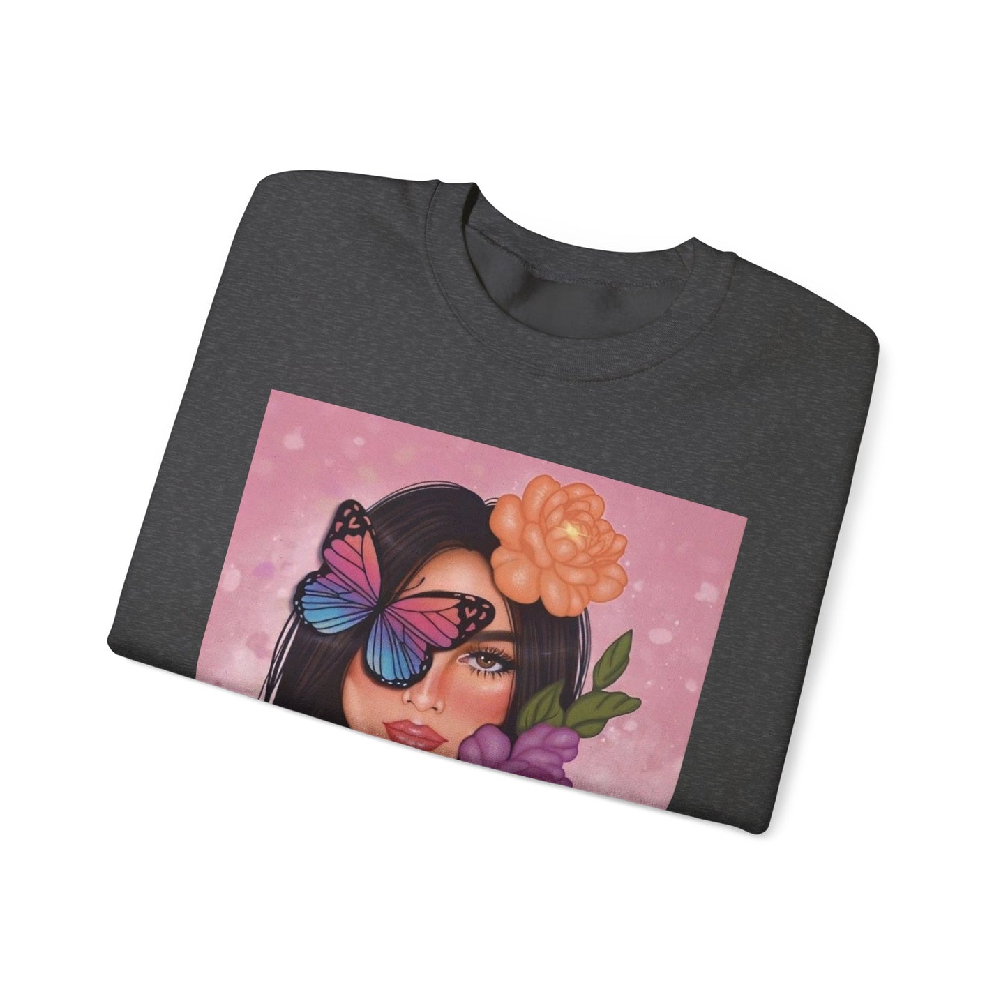 Butterfly Floral Unisex Crewneck Sweatshirt, Cozy Gift for Her, Spring Fashion, Butterfly Art Apparel, Perfect for Birthdays & Casual Wear