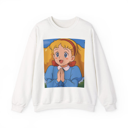 Cute Cartoon Character Crewneck Sweatshirt, Cozy Sweatshirt, Gift for Kids, Cartoon Apparel, Anime Sweatshirt, Cute Clothing