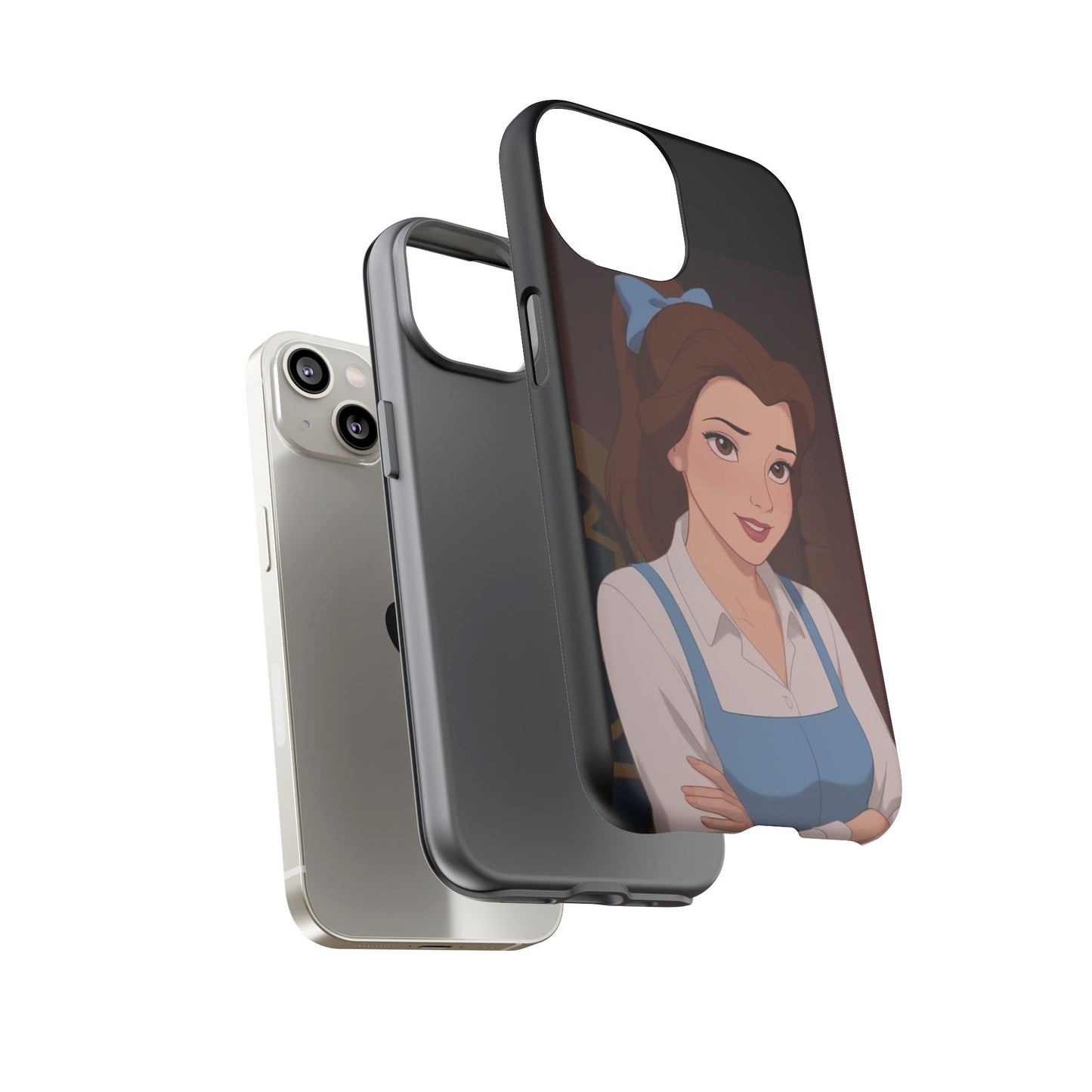 Disney Princess Phone Case, Tough Cases for Girls, Aesthetic Phone Cover, Belle Inspired Design, Cute Gift for Kids