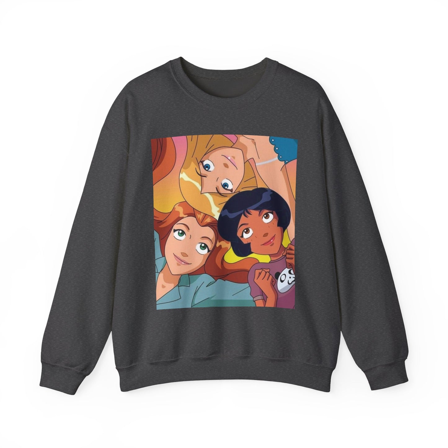 Colorful Cartoon Crewneck Sweatshirt - Cozy Gift for Friends, Casual Wear, Studio Lounge, Character Lover, Fun Fashion